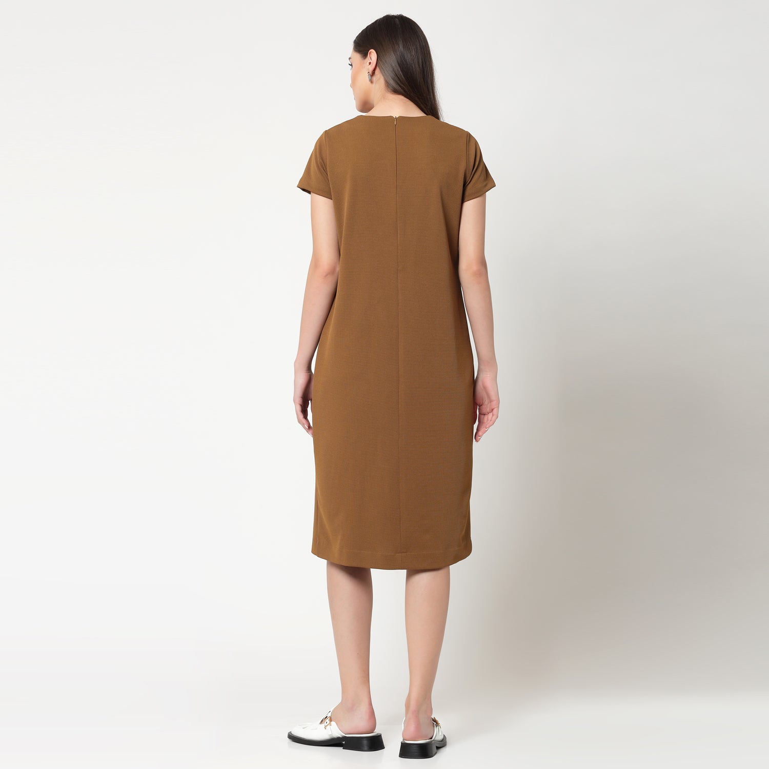 Buy Mustard Lycra Dresses for Women-3