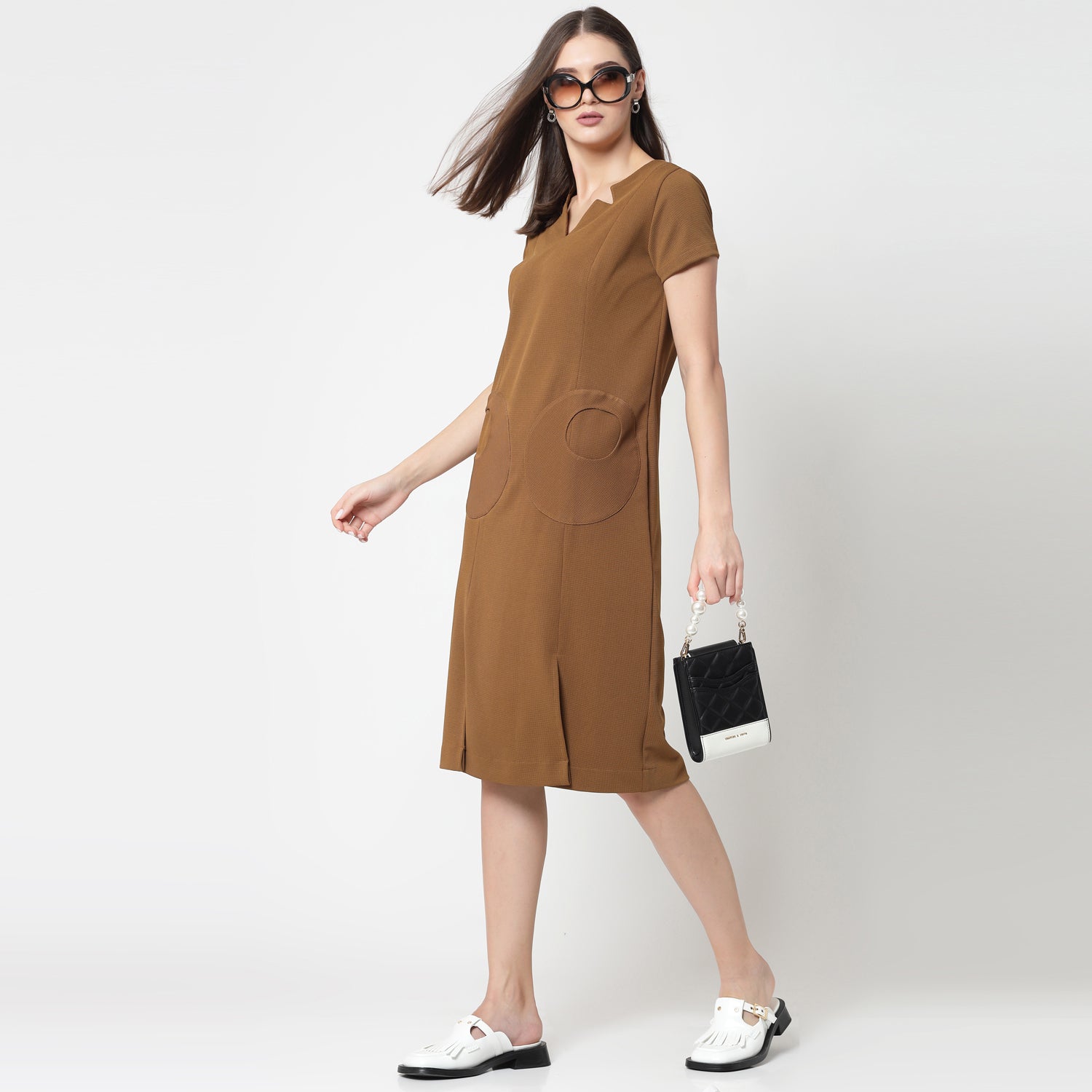 Buy Mustard Lycra Dresses for Women