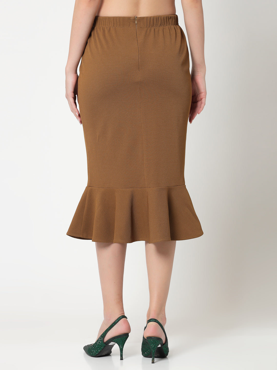 Mustard Lycra Fish Cut Skirt,frocks for women
indian designer skirts