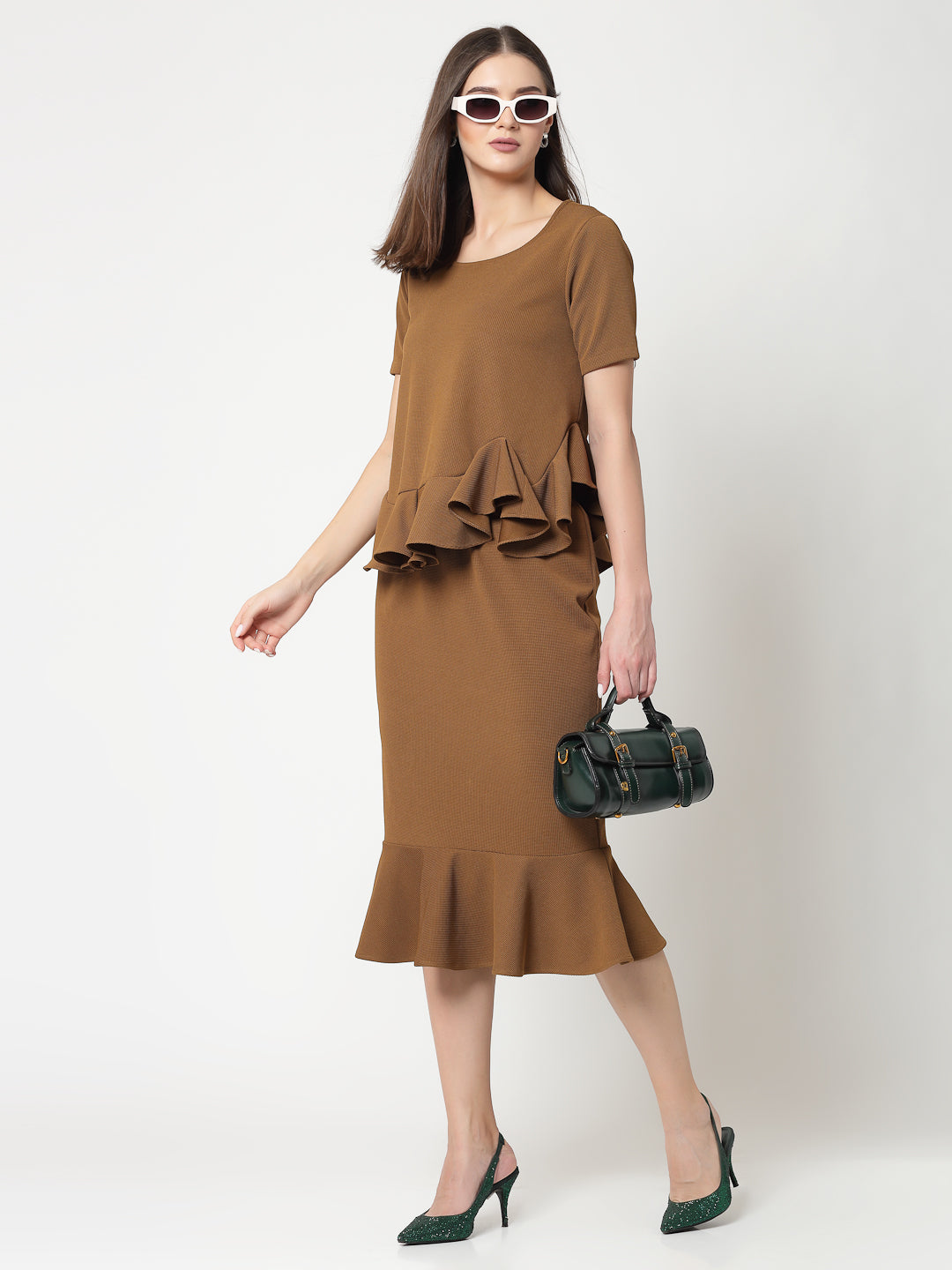 Mustard Lycra Fish Cut Skirt,frocks for women
indian designer skirts