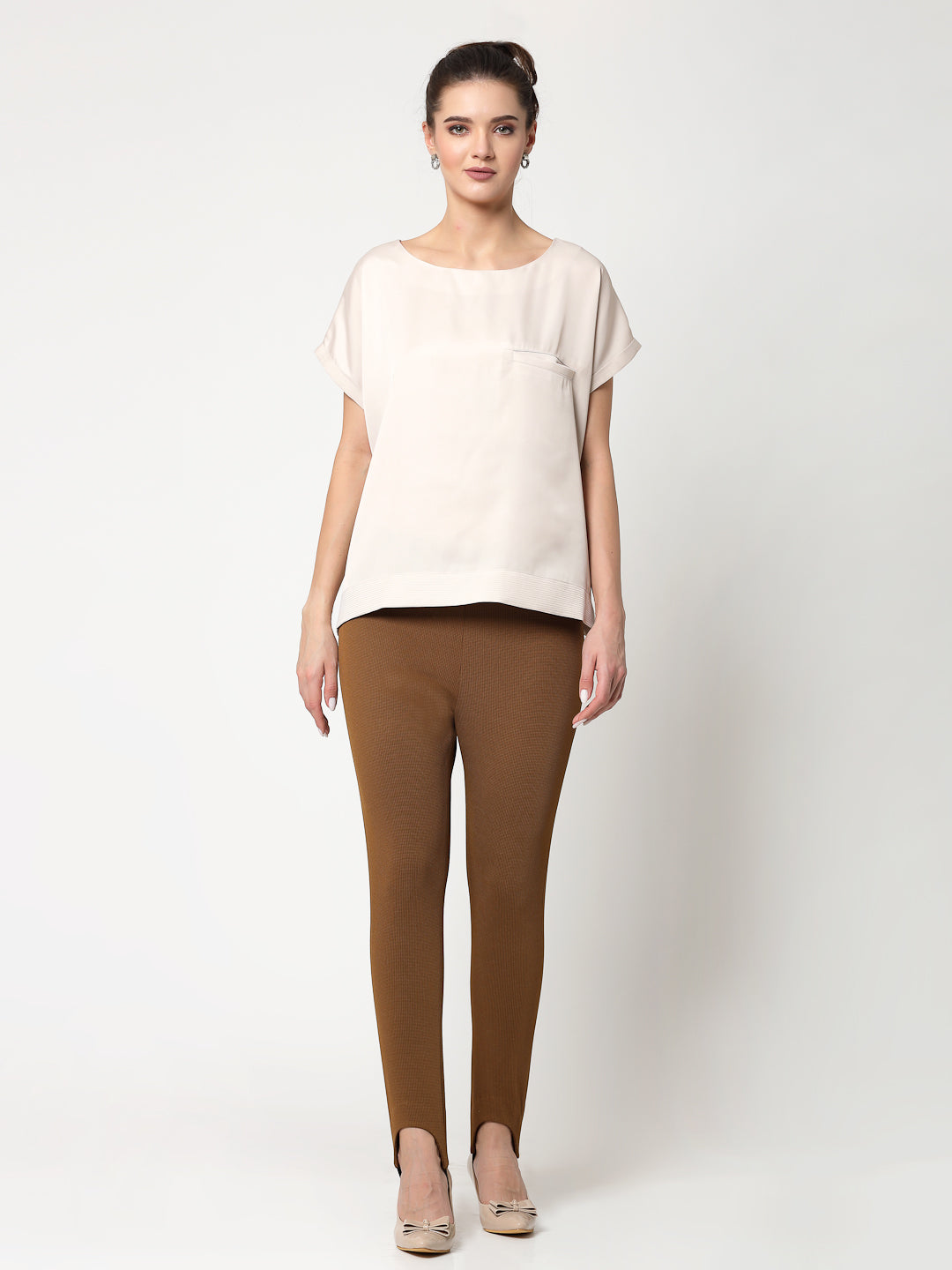 Mustard Lycra Pant With Foot Straps,formal pants
loose pants for women