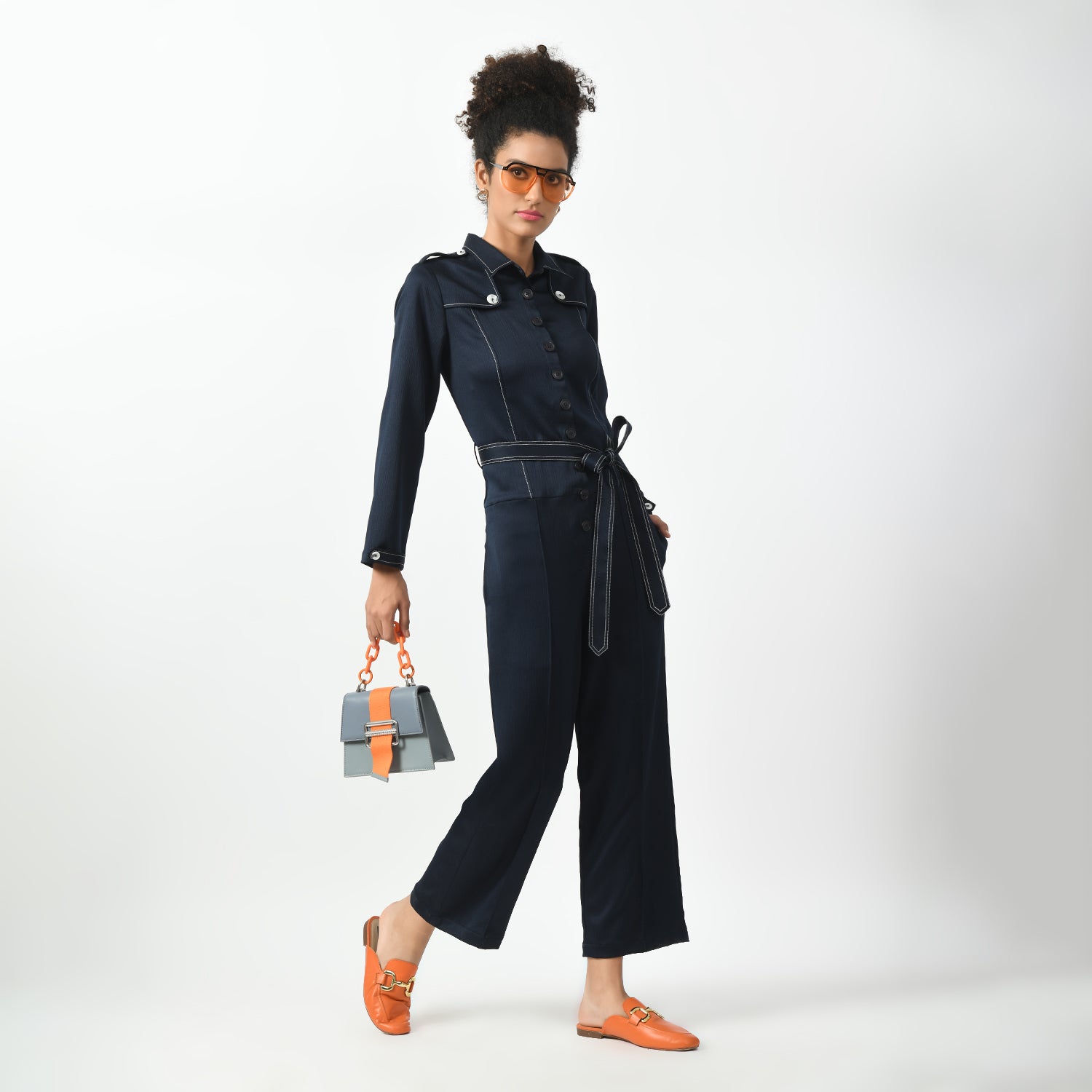 Navy Blue Jumpsuit, jumpsuit for women, navyblue suit, suits for women, dress for women, stylish dress for women, one piece for women dress, office wear women, jumpsuit