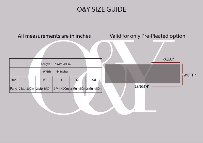 ผ้าซารีป่านสีเบจพร้อมไข่มุก