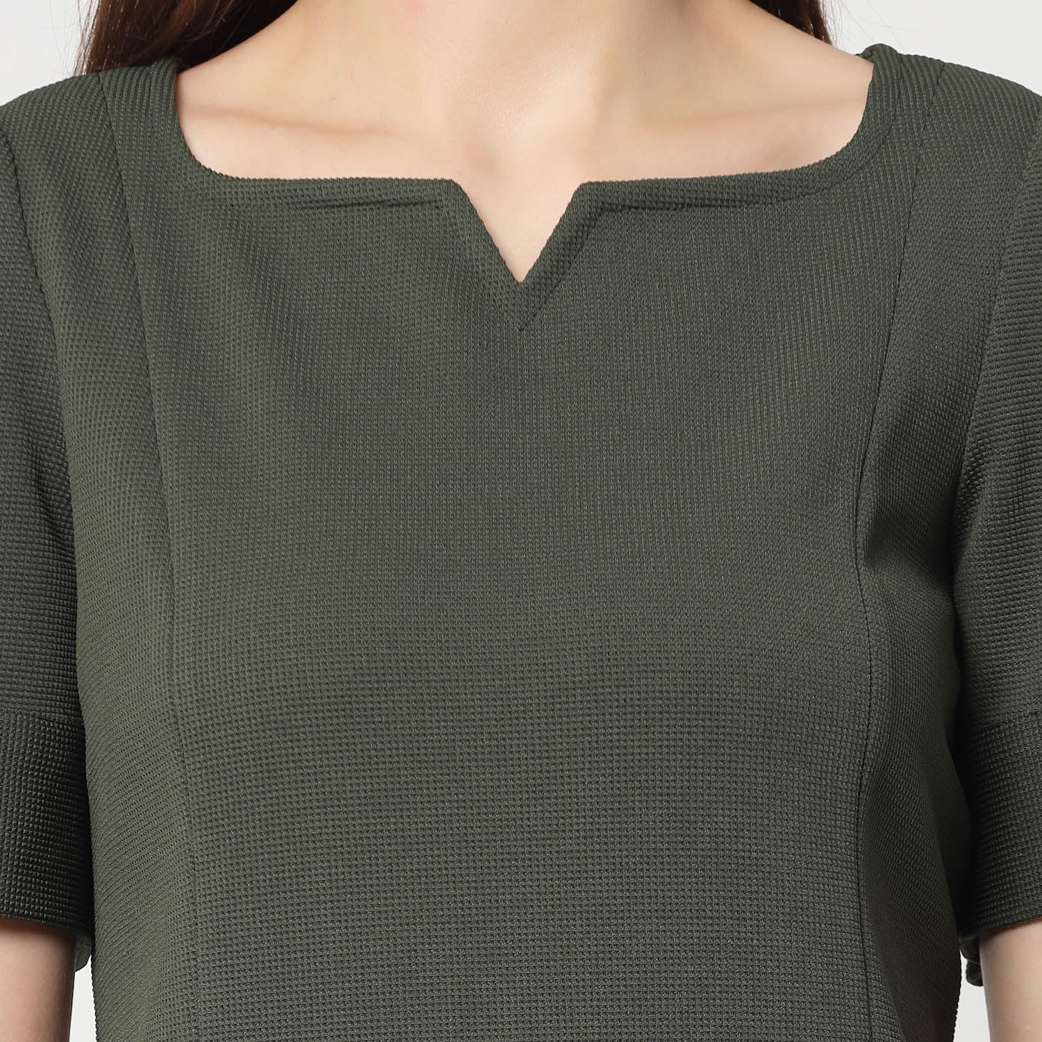 Buy Olive Dresses for Women Work Wear-5