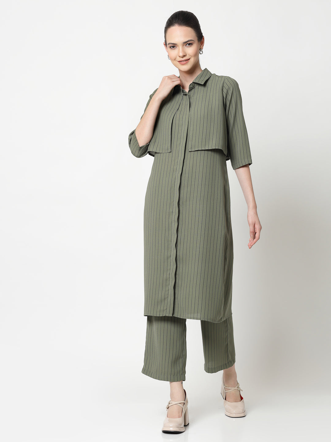 Buy Olive Long Dresses for Women-4