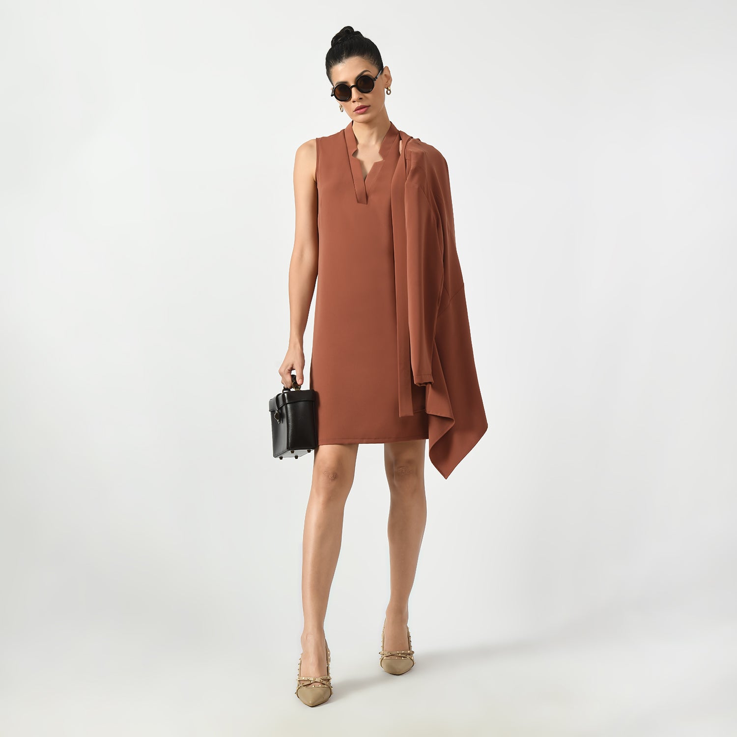 Peach Asymmetrical Jacket for Women-6