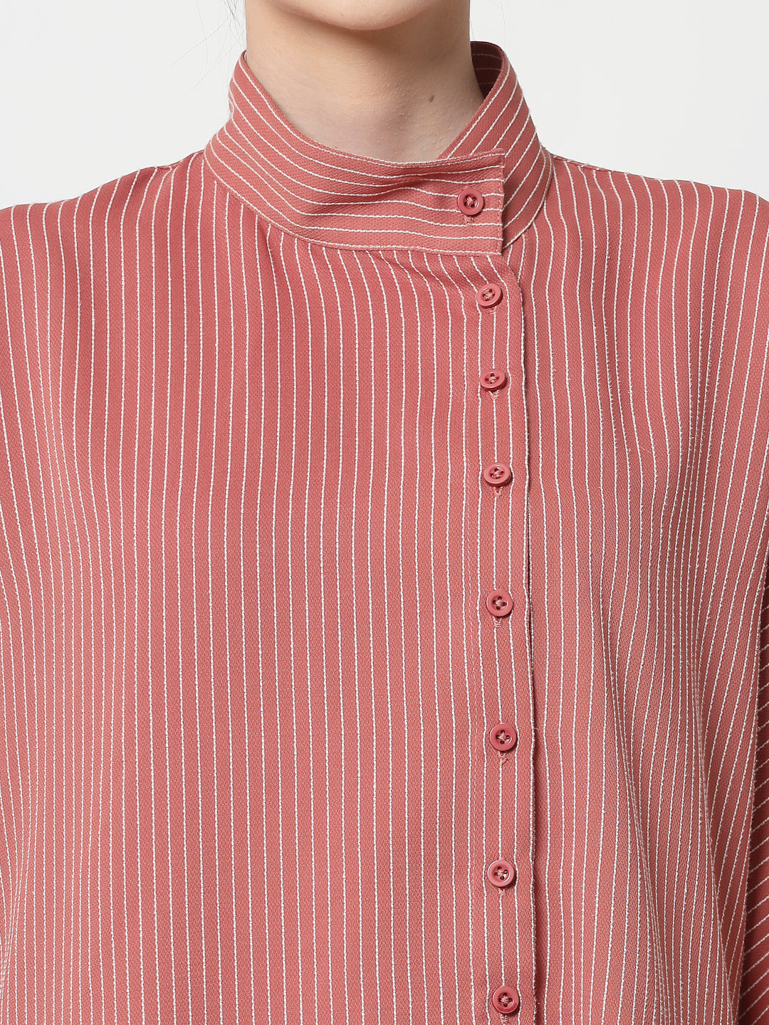 Buy Peach Oversize Shirt for Women-5