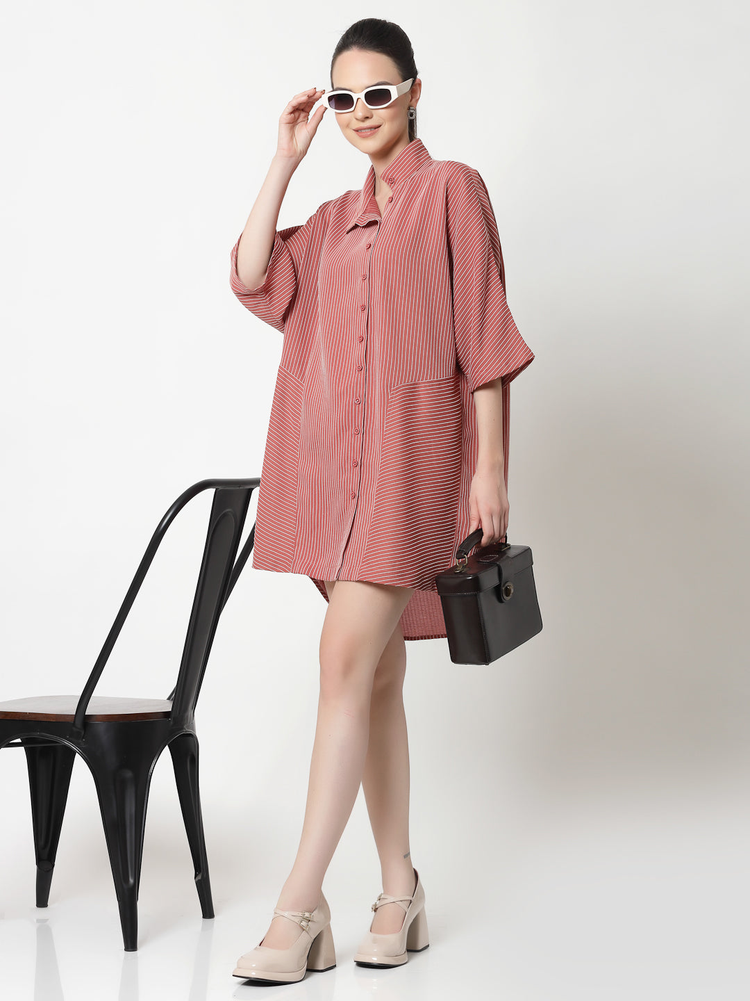 Buy Peach Oversize Shirt for Women