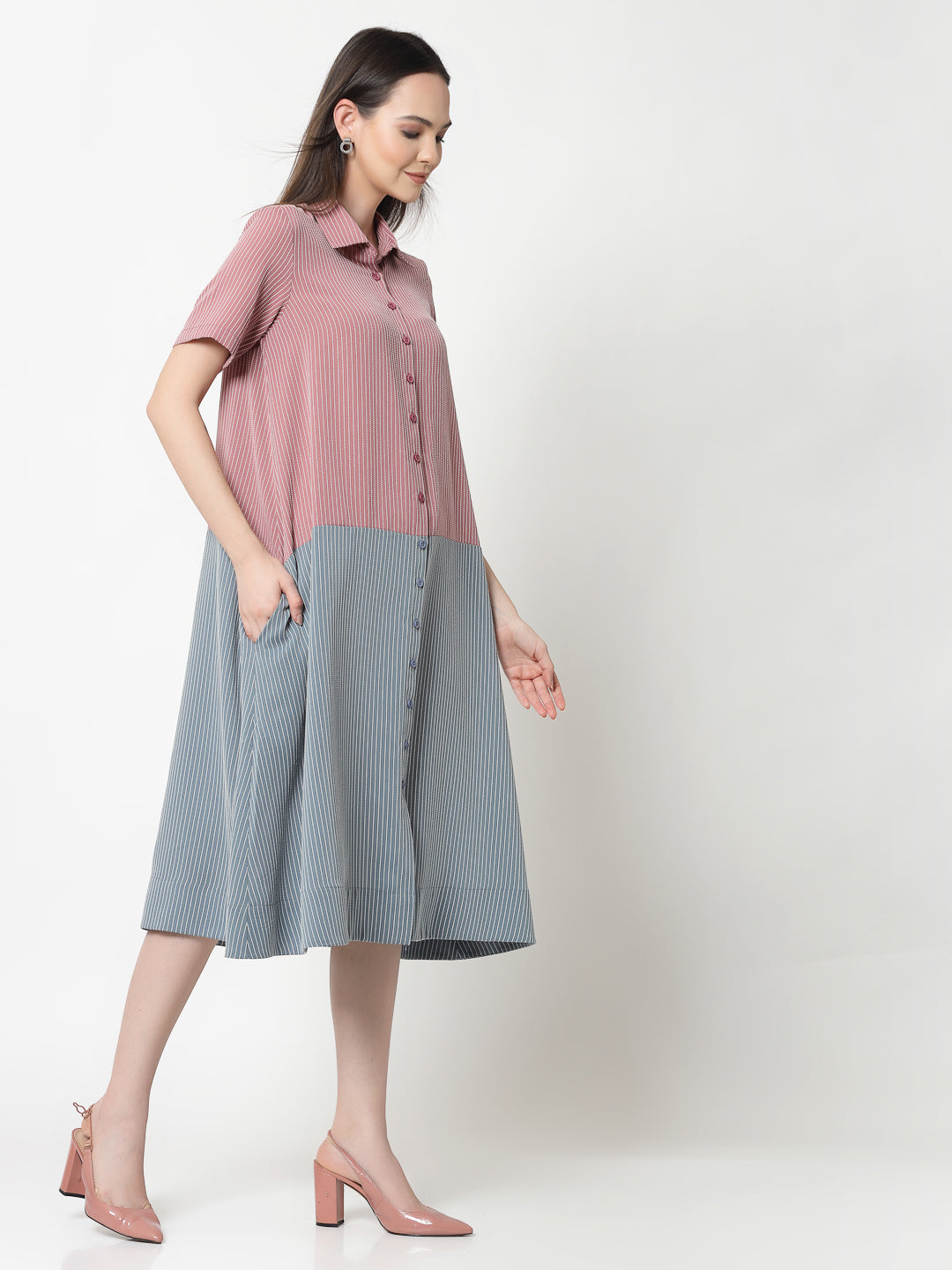 Buy Pink & Blue Dresses for Women-1