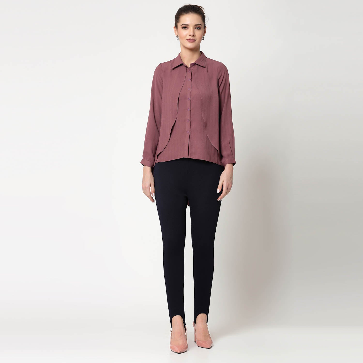 Pink Overlap Asymmetrical Top, formal tops for women
tops for women stylish
office dress for women
stylish tops for women