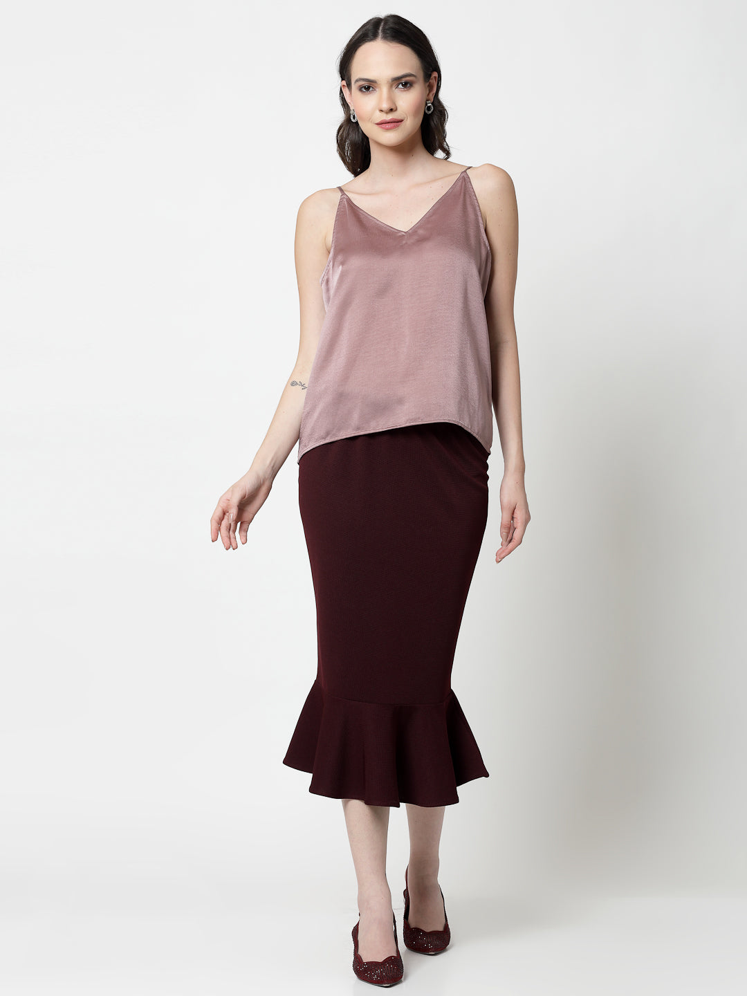 Pink Satin Spaghetti Top, formal tops for women
tops for women stylish
office dress for women
stylish tops for women