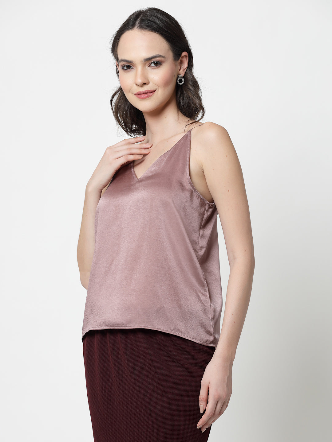 Pink Satin Spaghetti Top, formal tops for women
tops for women stylish
office dress for women
stylish tops for women