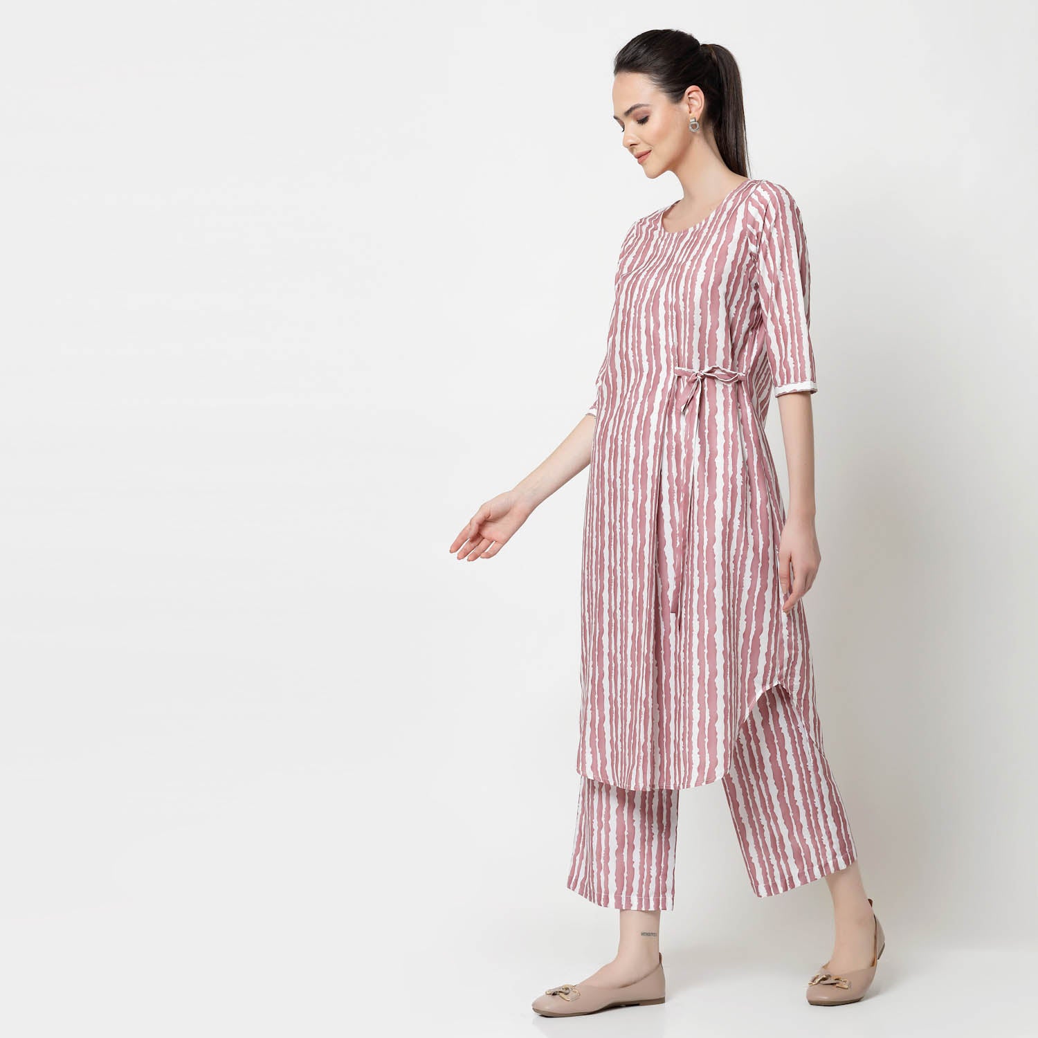 Buy Pink Stripe Tunic for Women-1