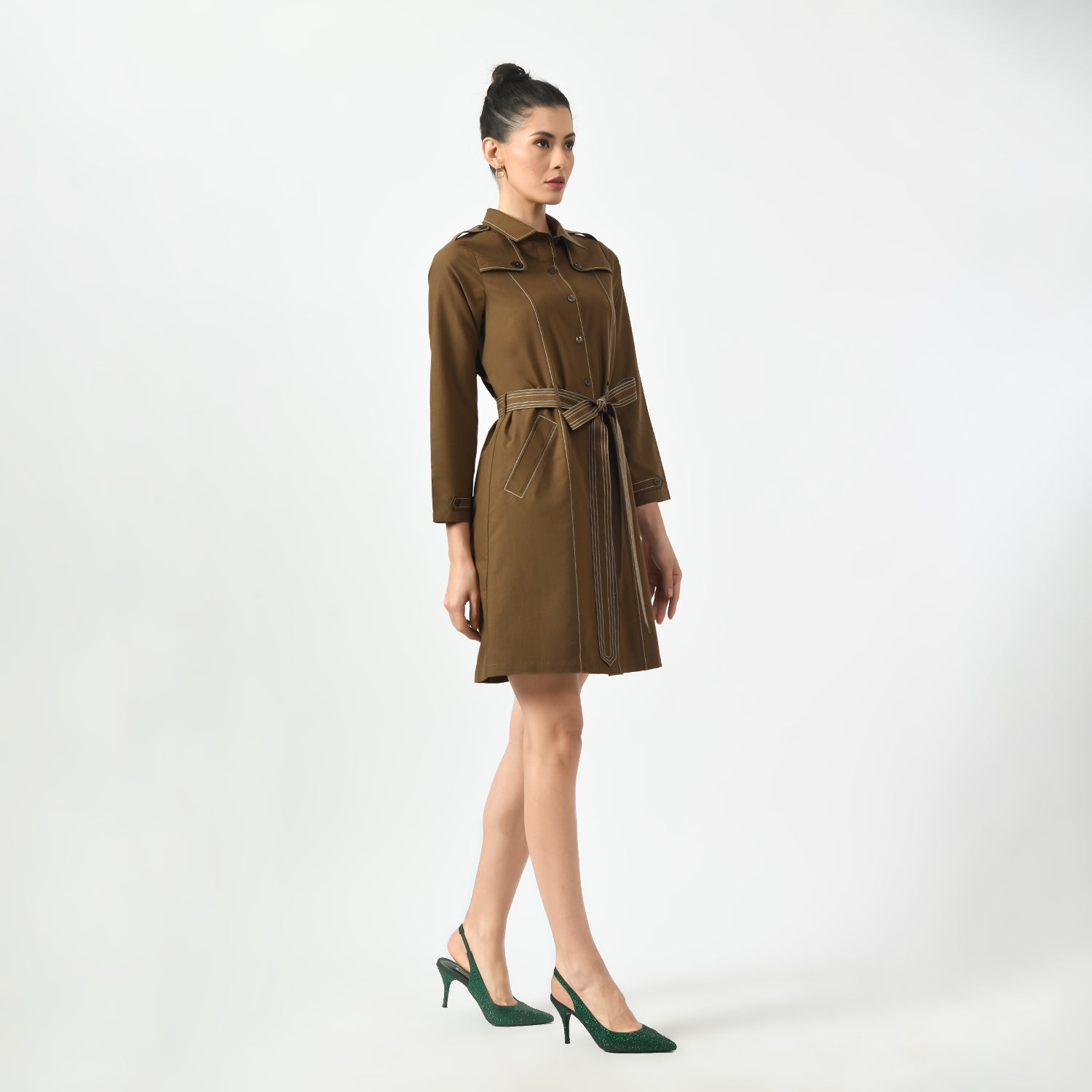 Brown Trench Coat for Women-1