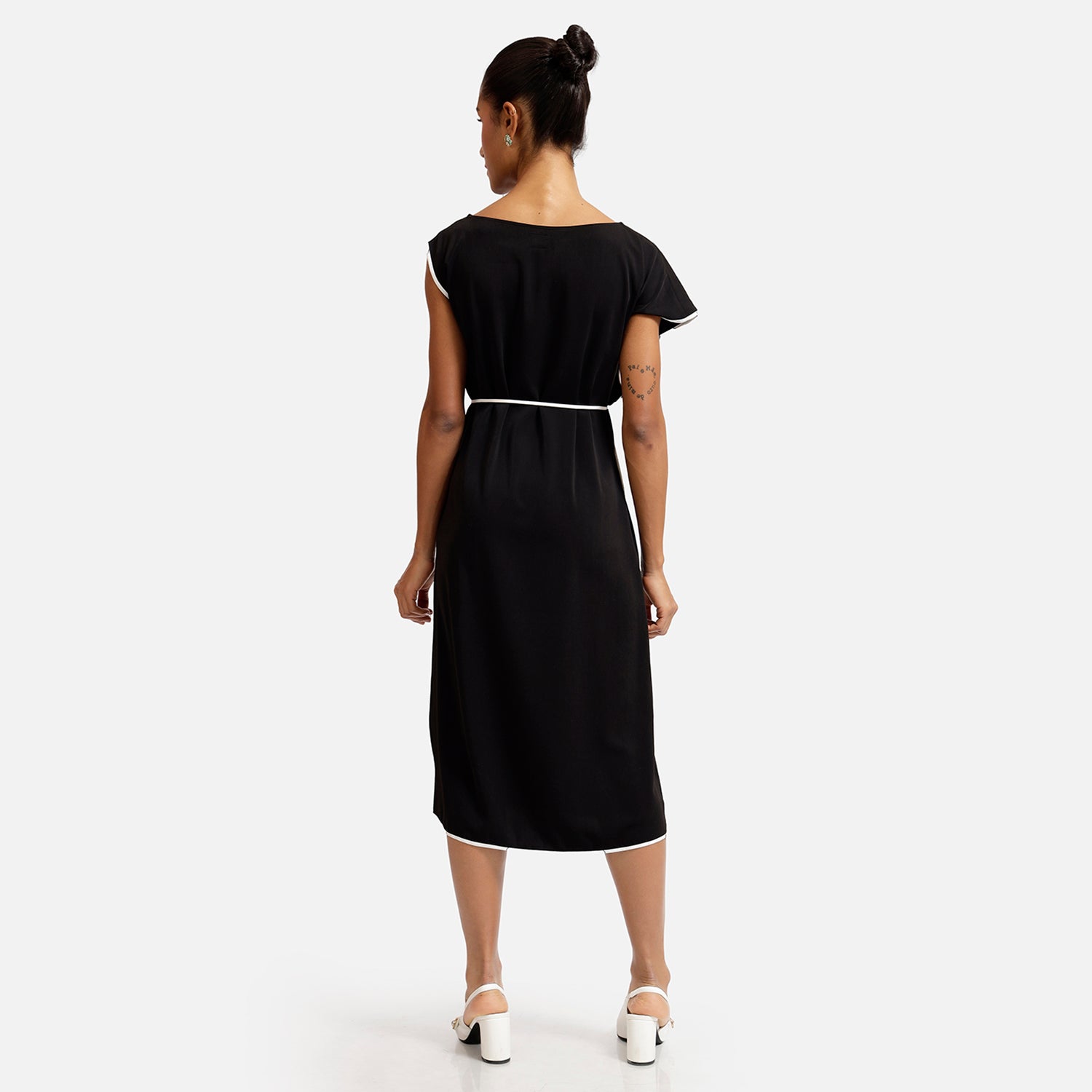 Buy Black Overlap Dresses for Women-5