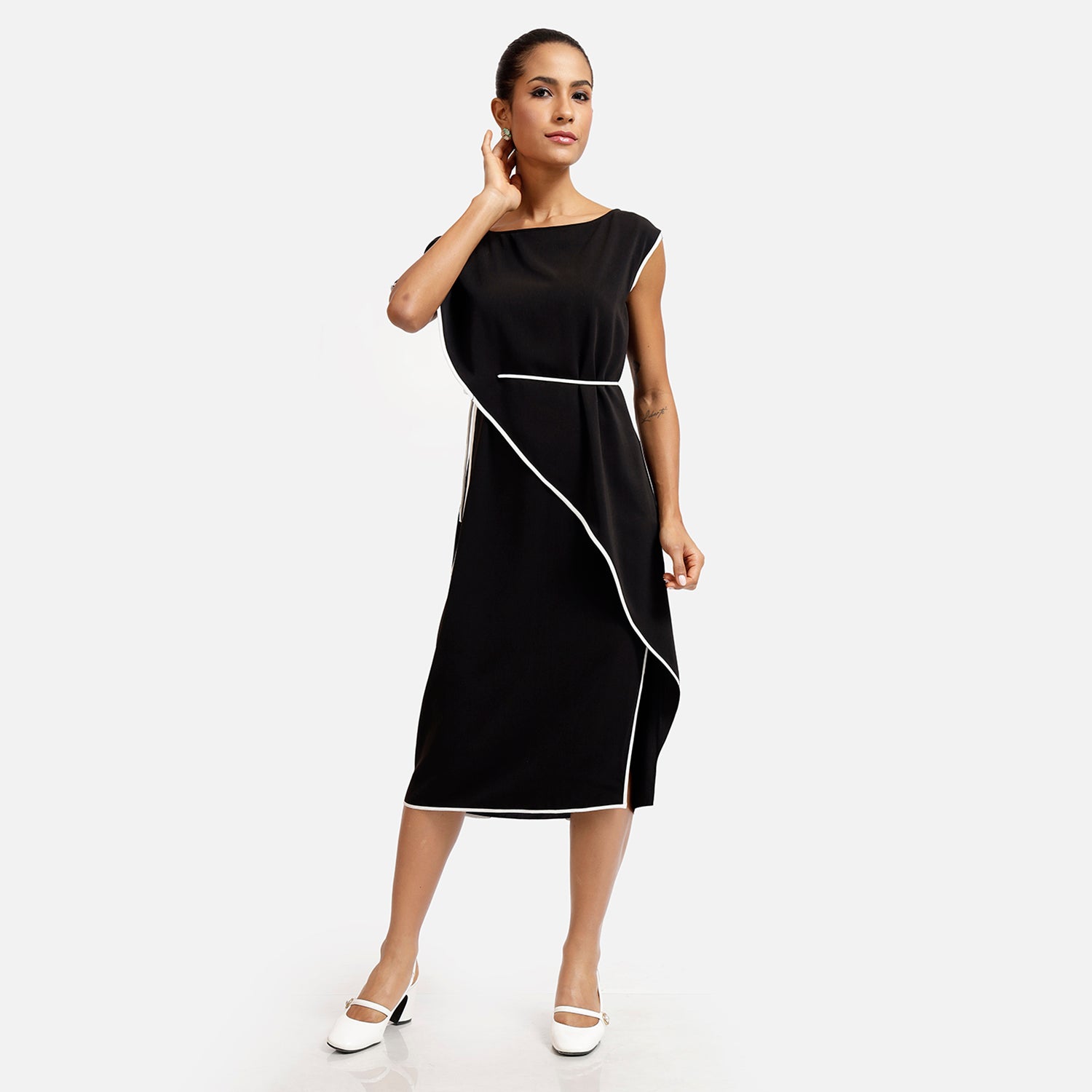 Buy Black Overlap Dresses for Women-6