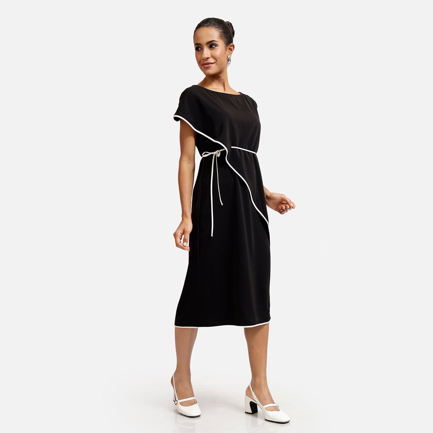 Buy Black Overlap Dresses for Women-2