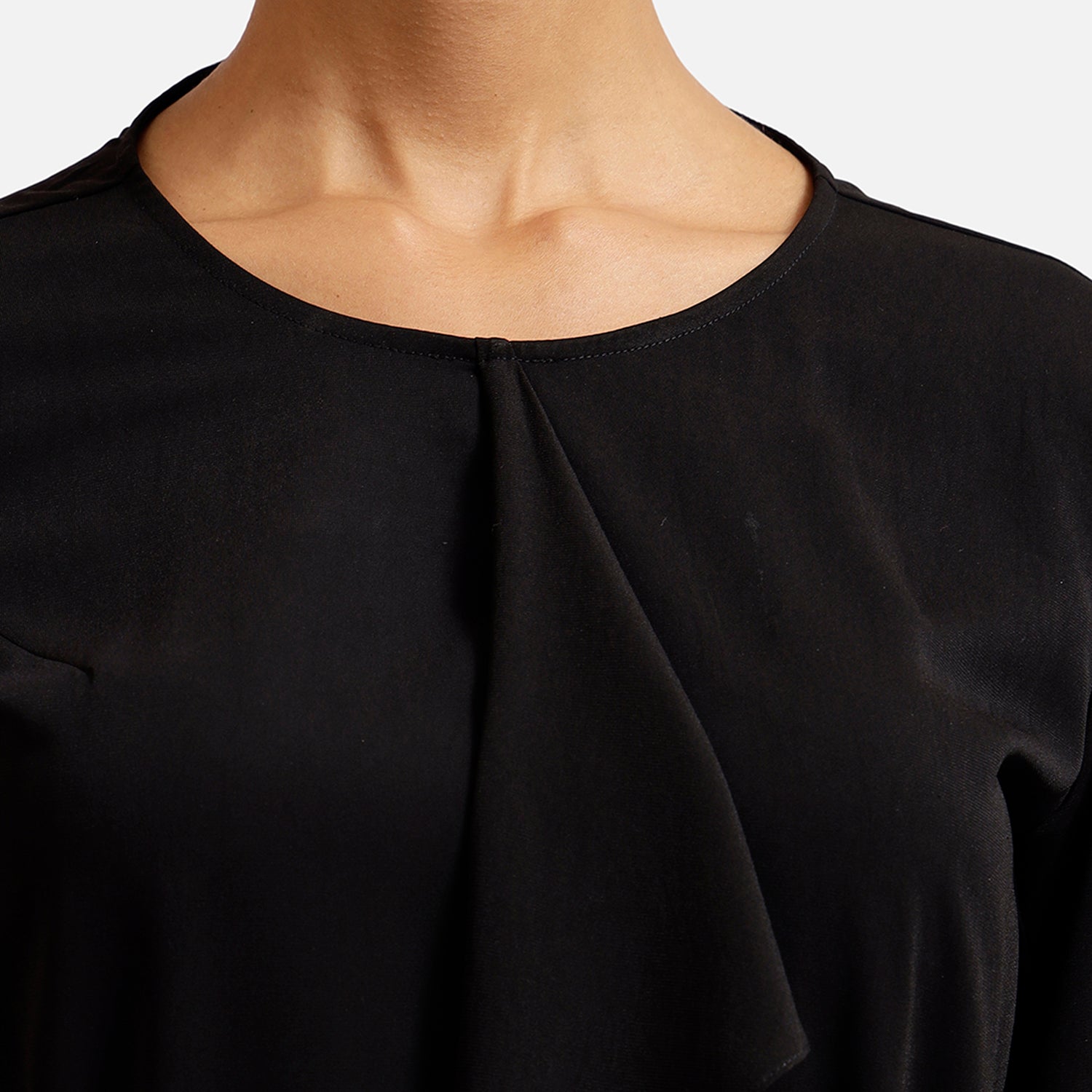 Buy Black Overlap Office Dresses for Women-2