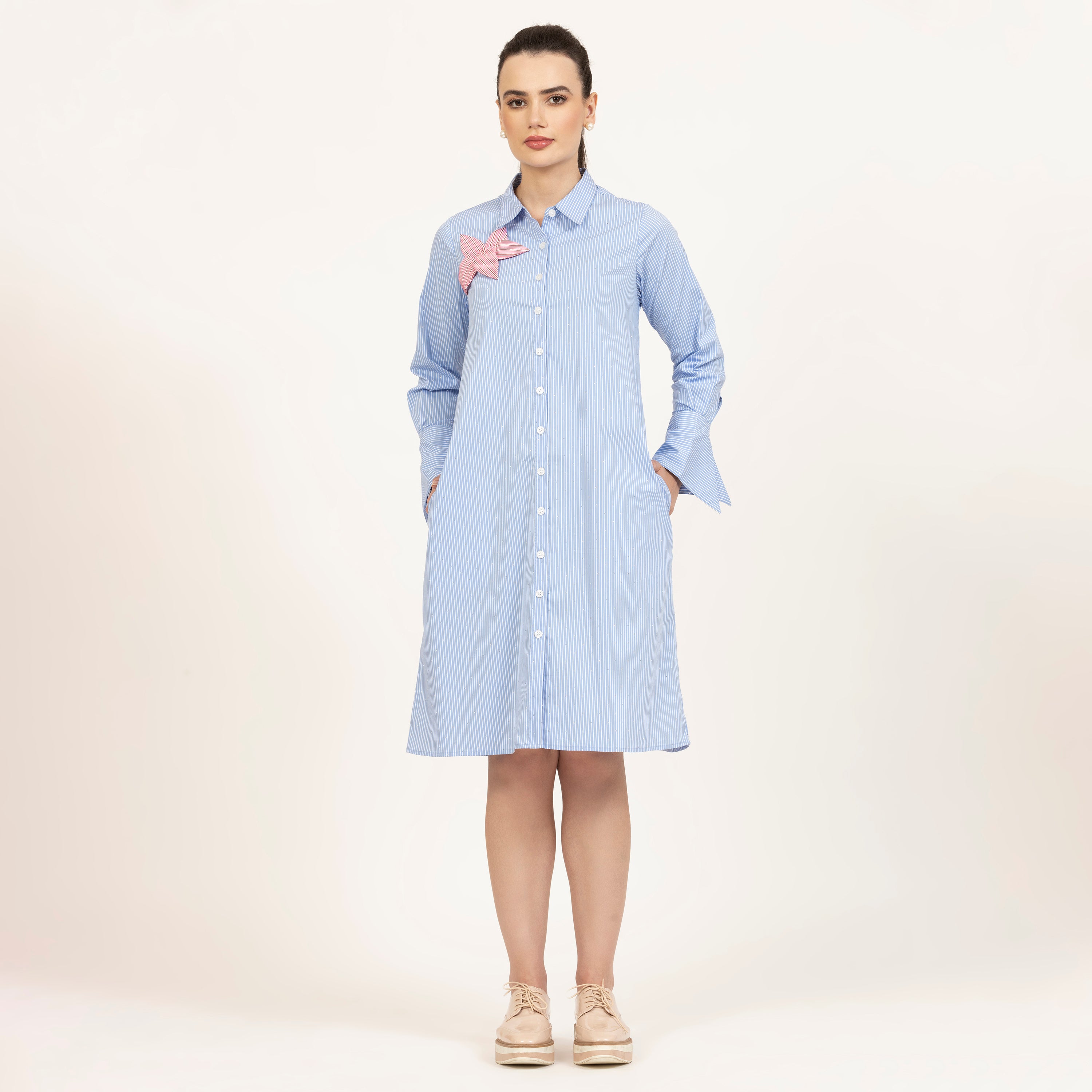 Buy Blue Striped Tunic for Women-6