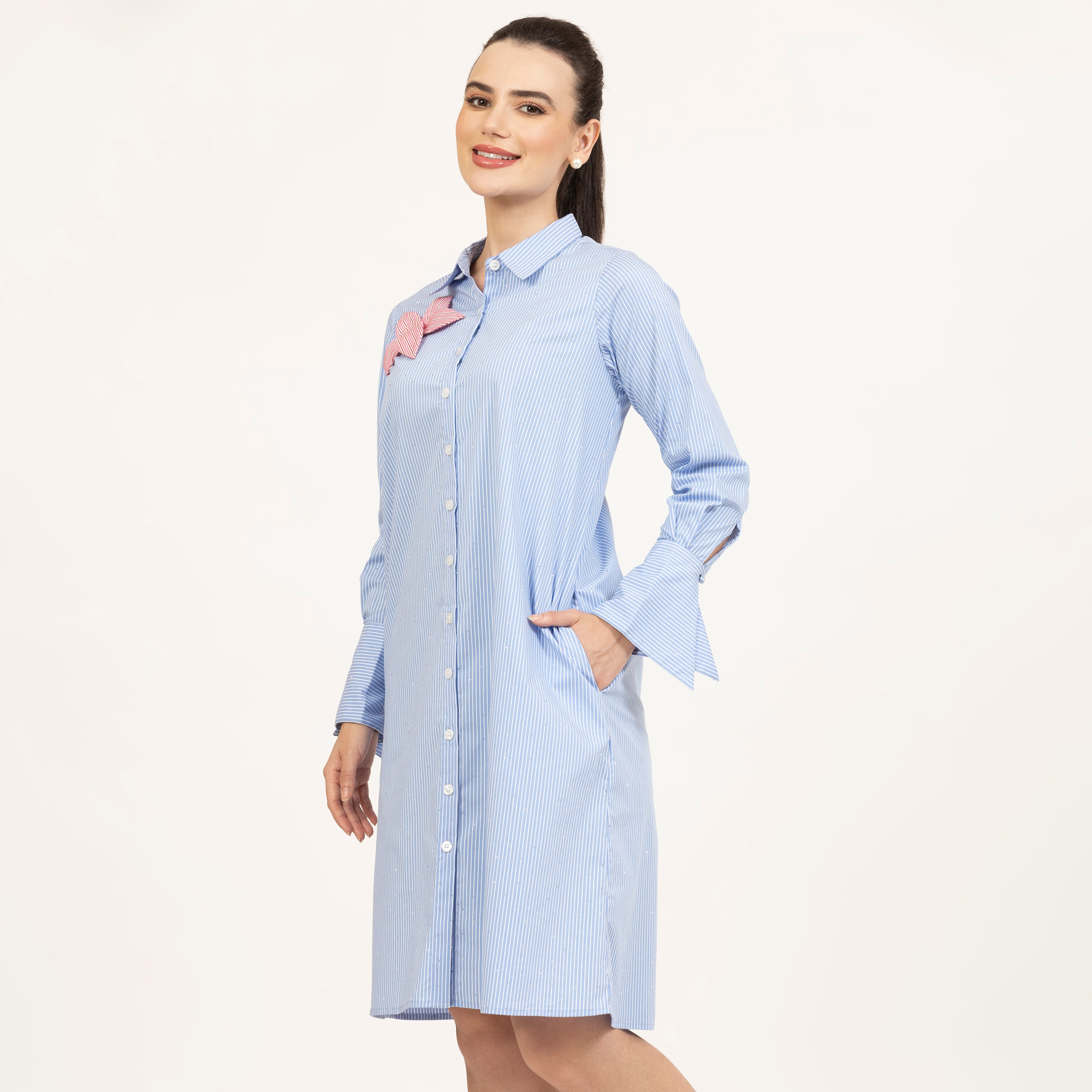 Buy Blue Striped Tunic for Women-1