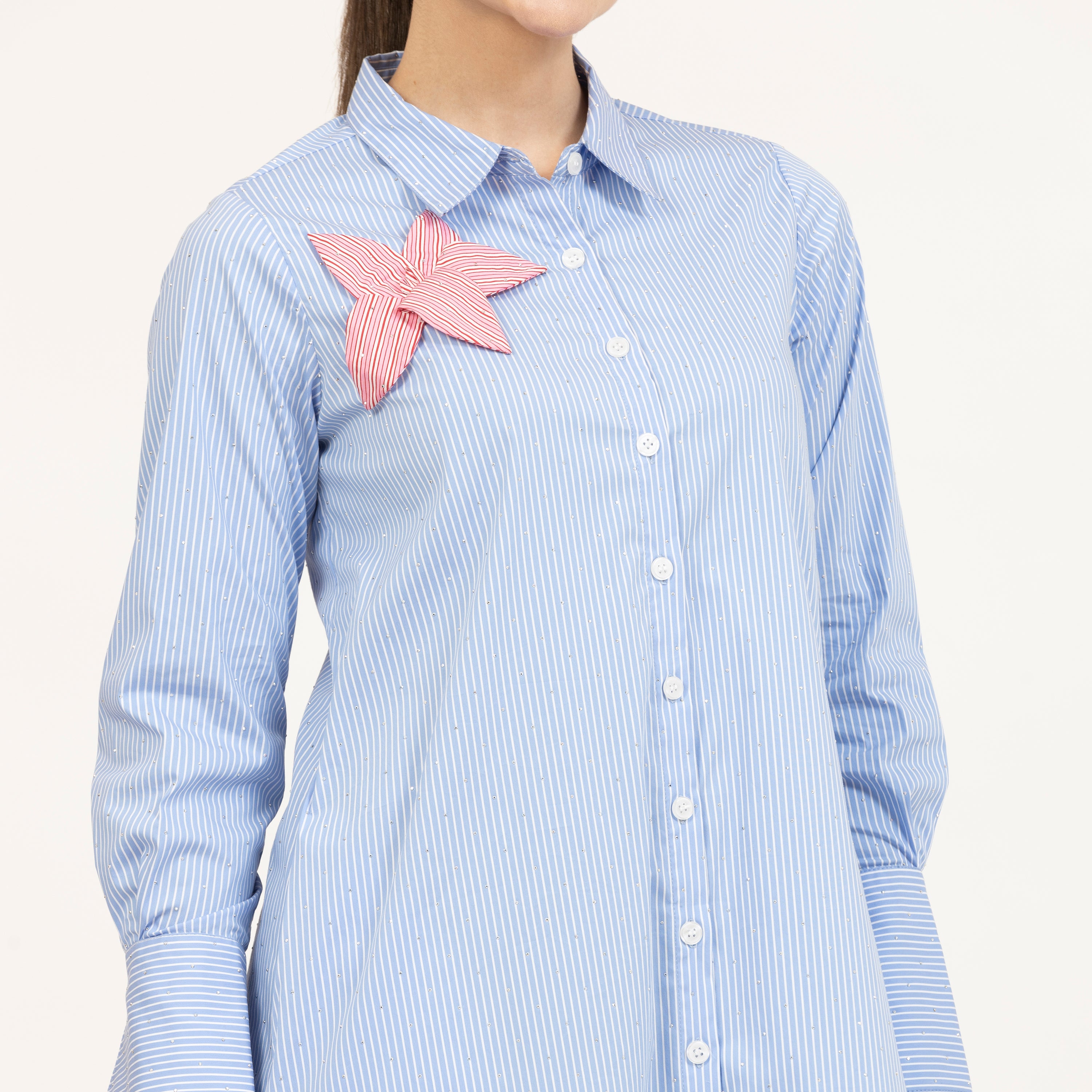 Buy Blue Striped Tunic for Women-3