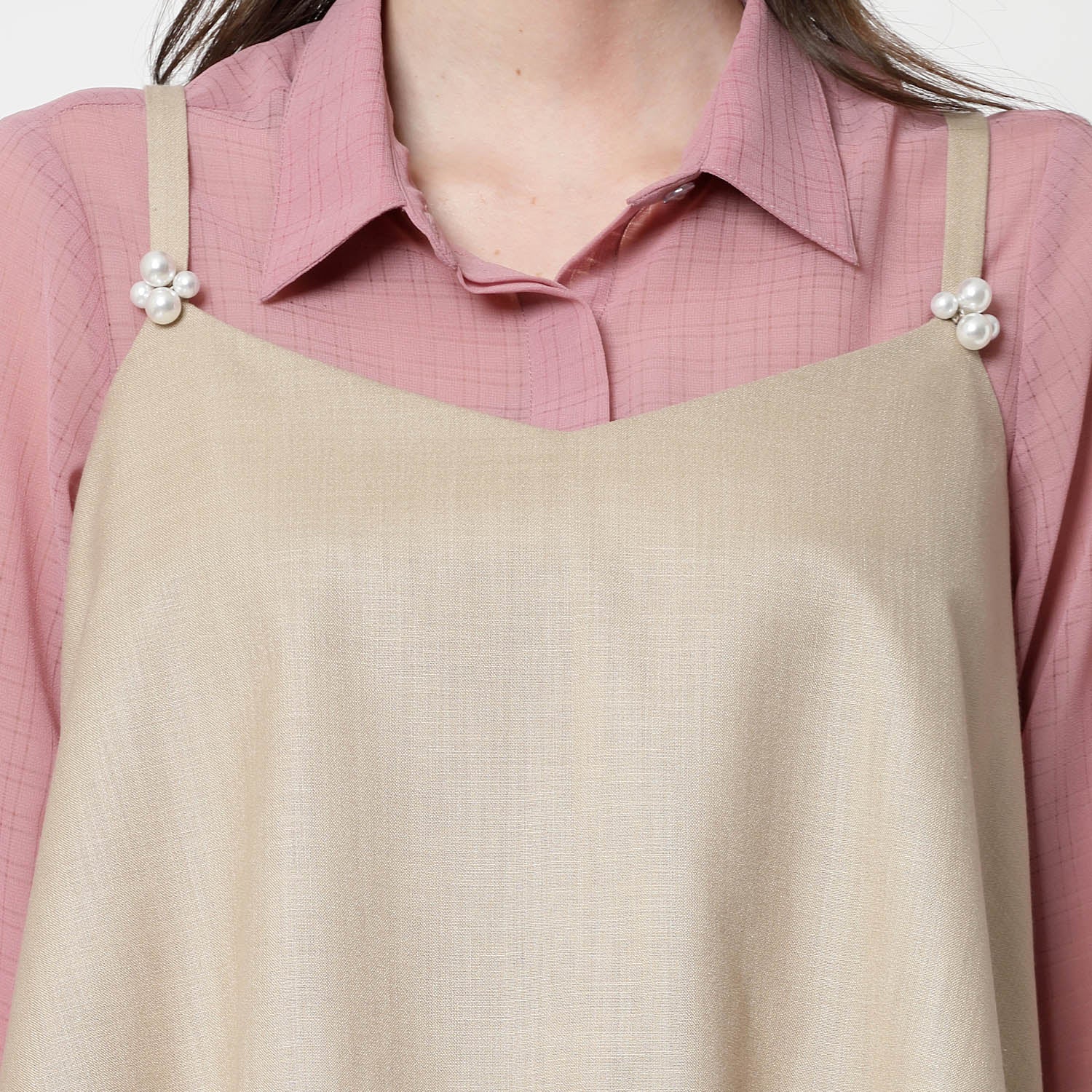 Pink Georgette Shirt for Women-5