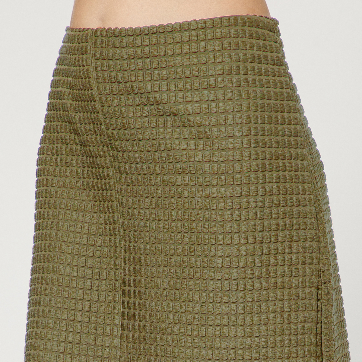 Olive Textured Skirt