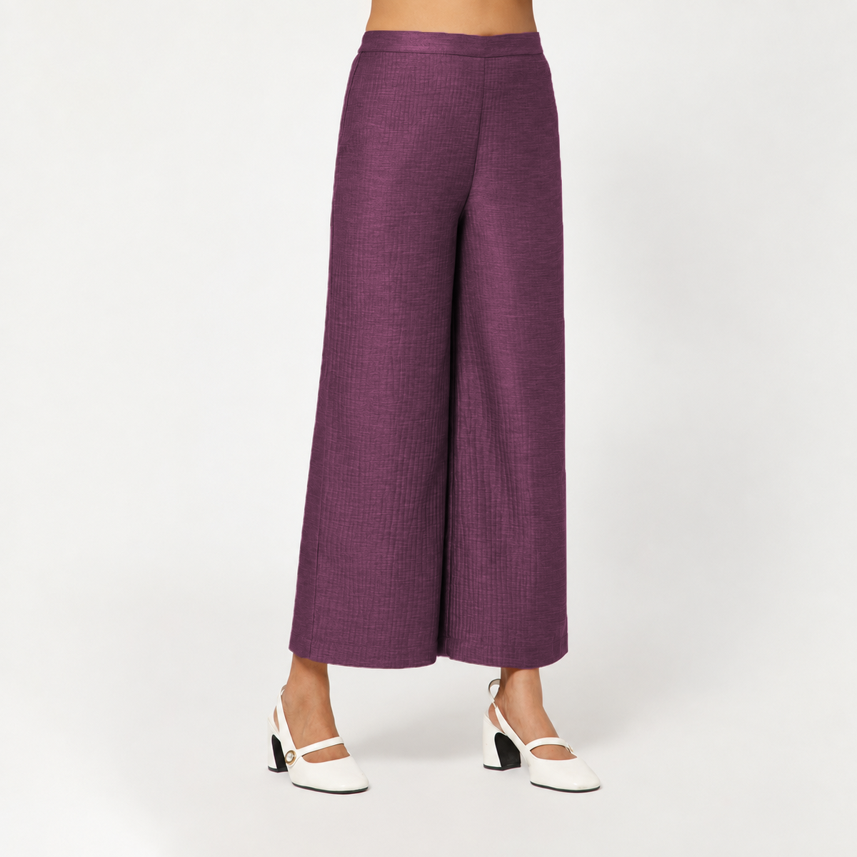 Purple Texured Palazzo