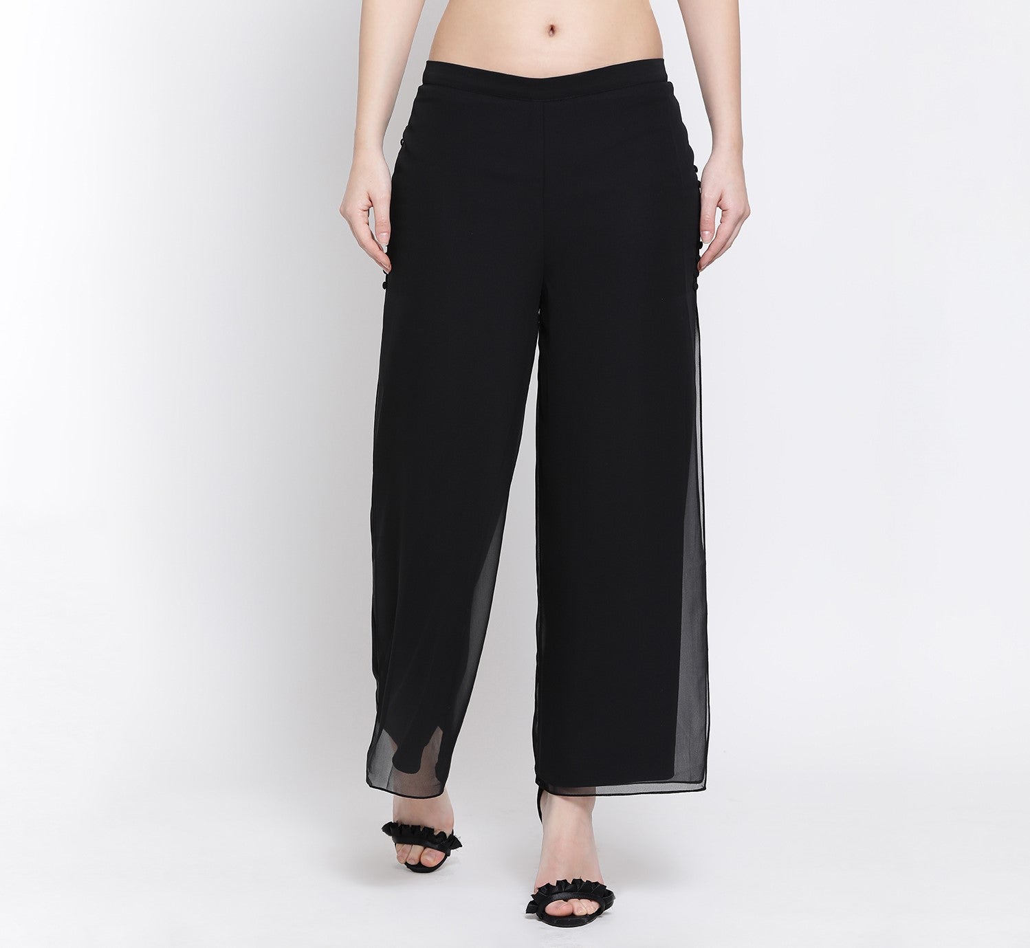 Black Georgette Palazzo