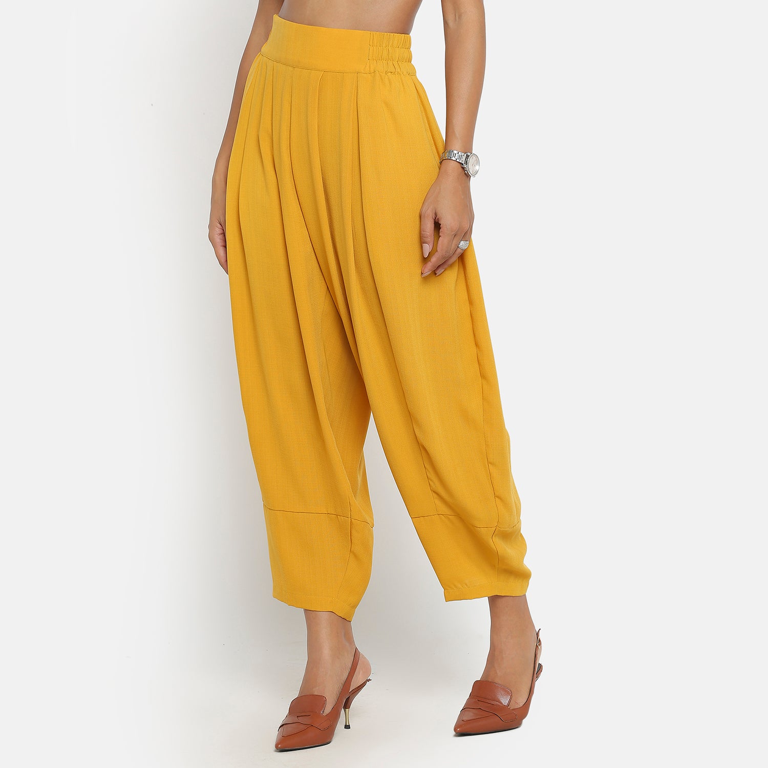 Yellow Salwar Stylish Plazzo for Women-2