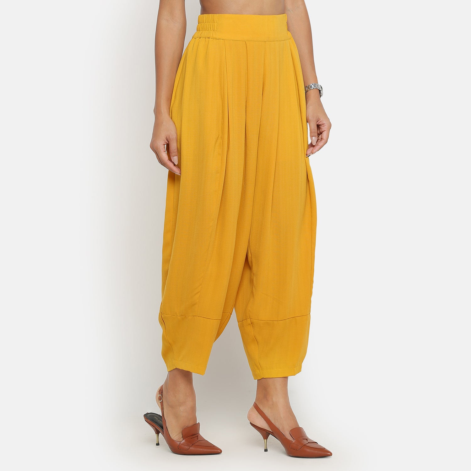 Yellow Salwar Stylish Plazzo for Women-3