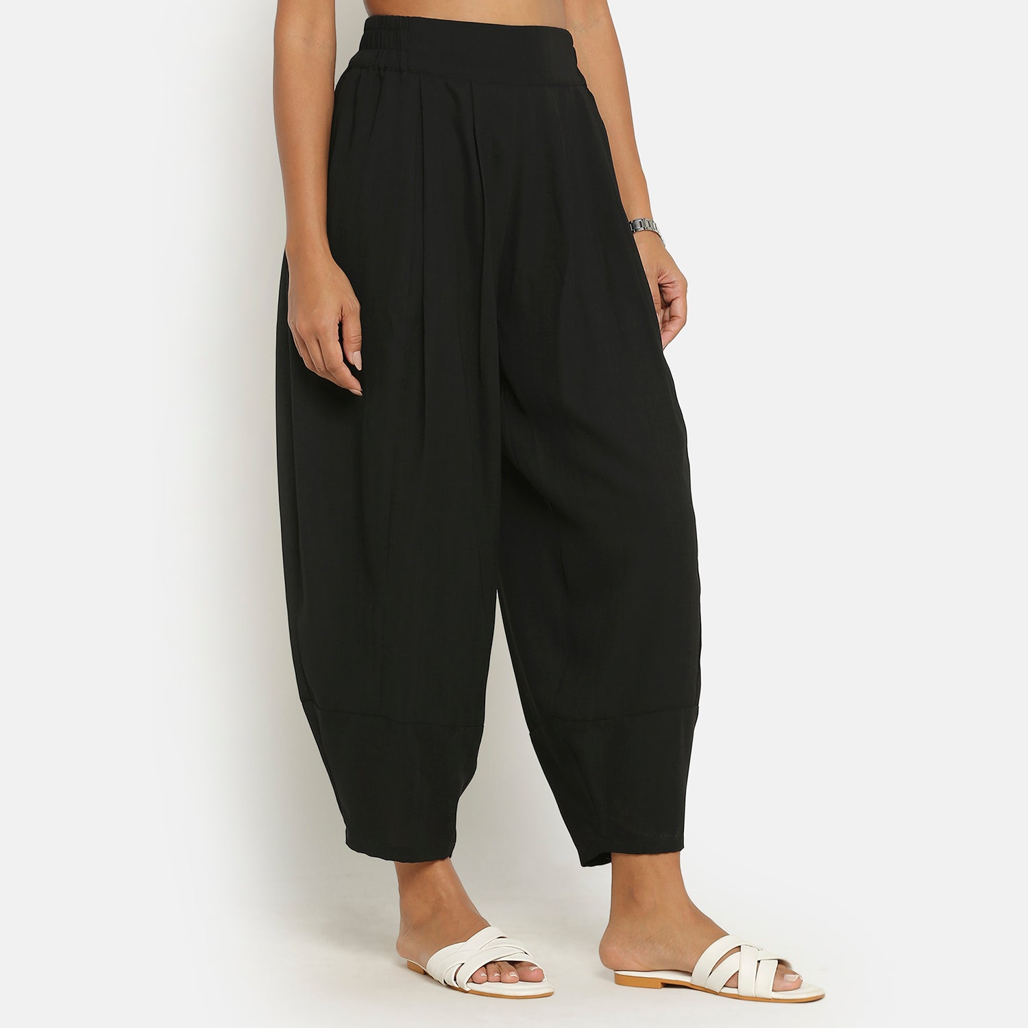 Black Salwar Style Plazzo for Women's Wear-3