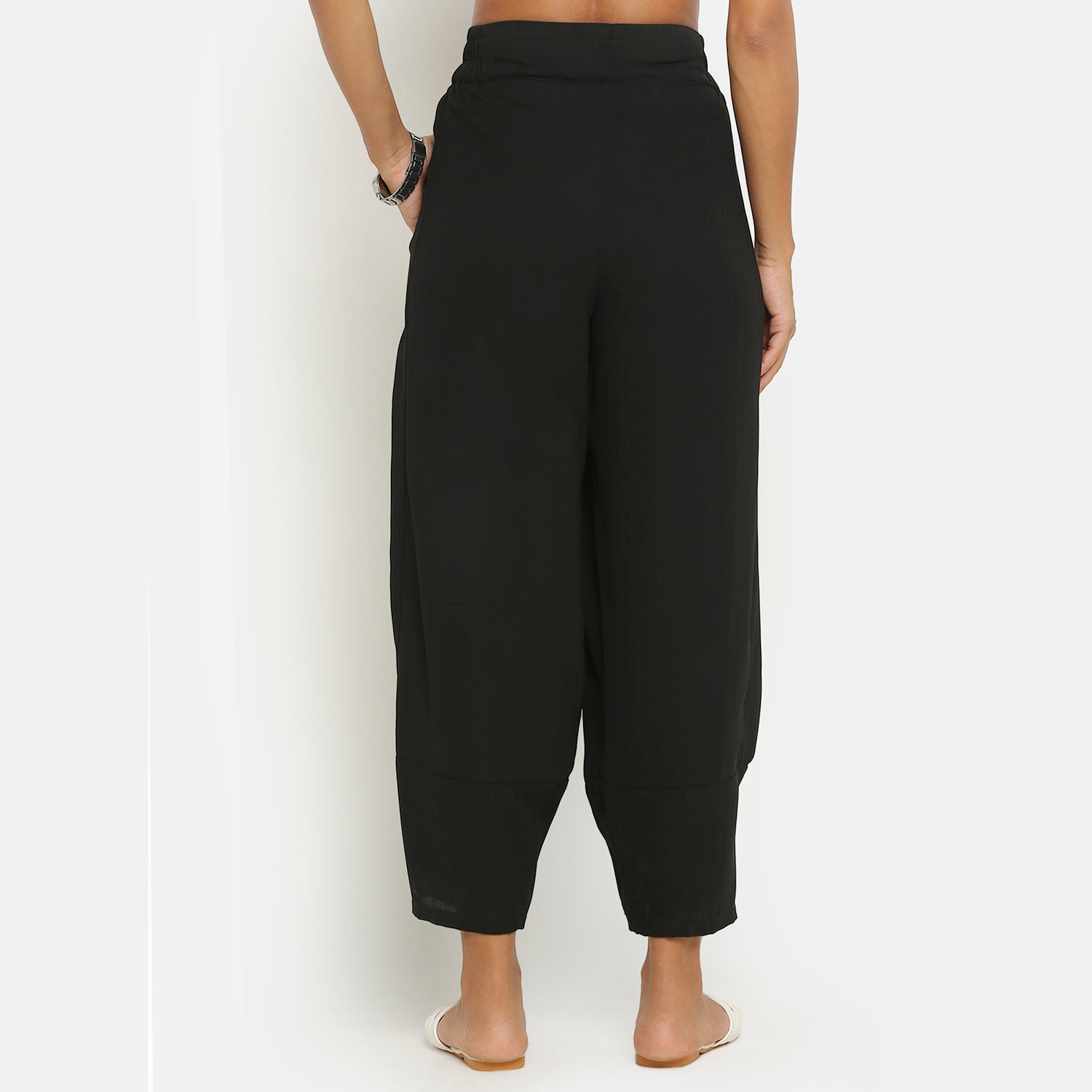 Black Salwar Style Plazzo for Women's Wear-1