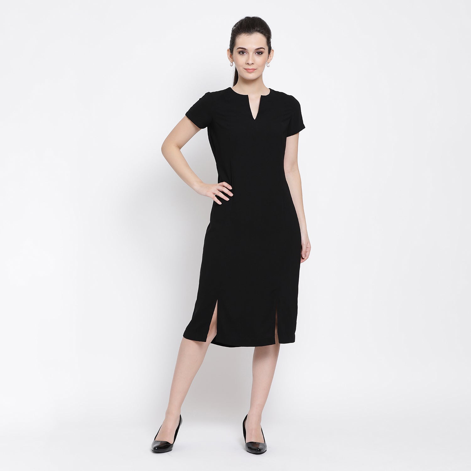 Black Work Wear Dresses for Women-1