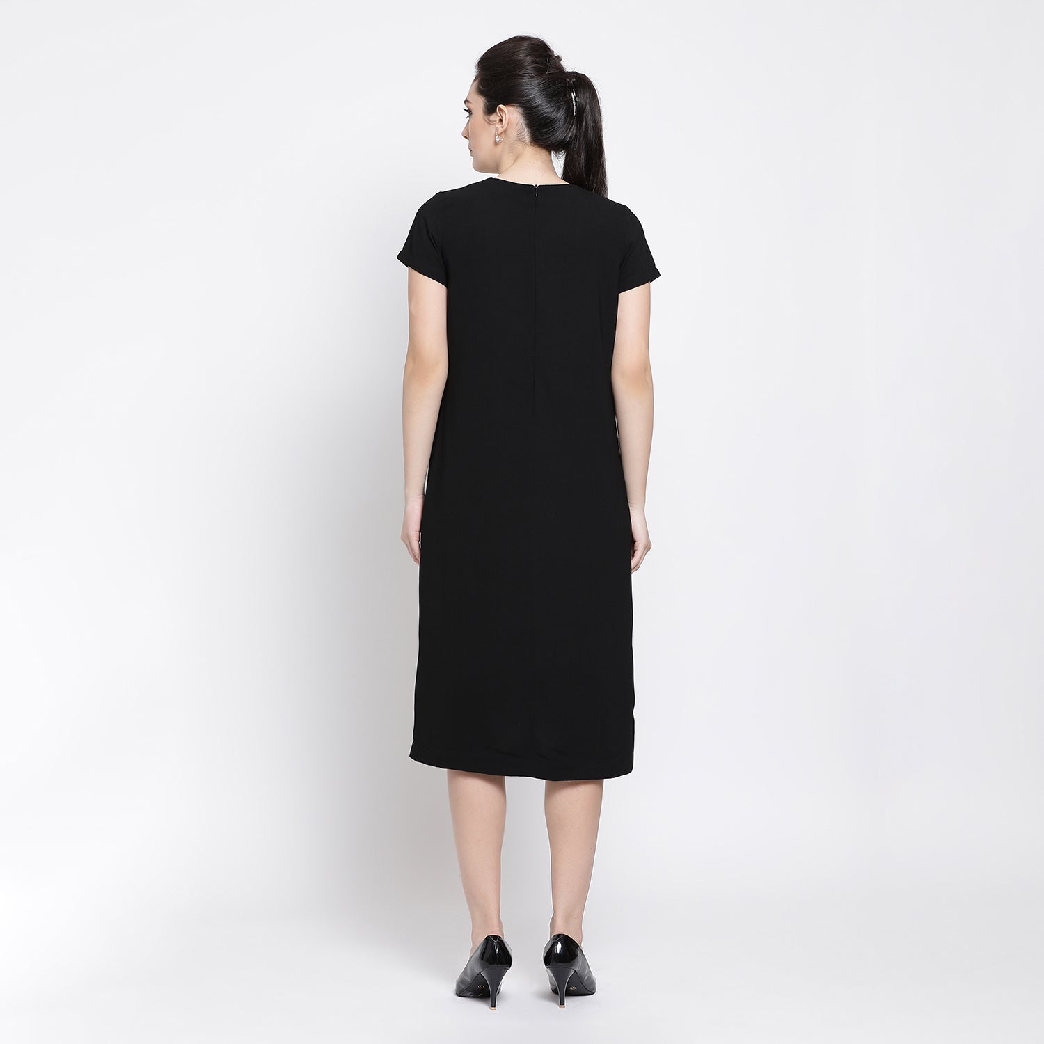 Black Work Wear Dresses for Women-3
