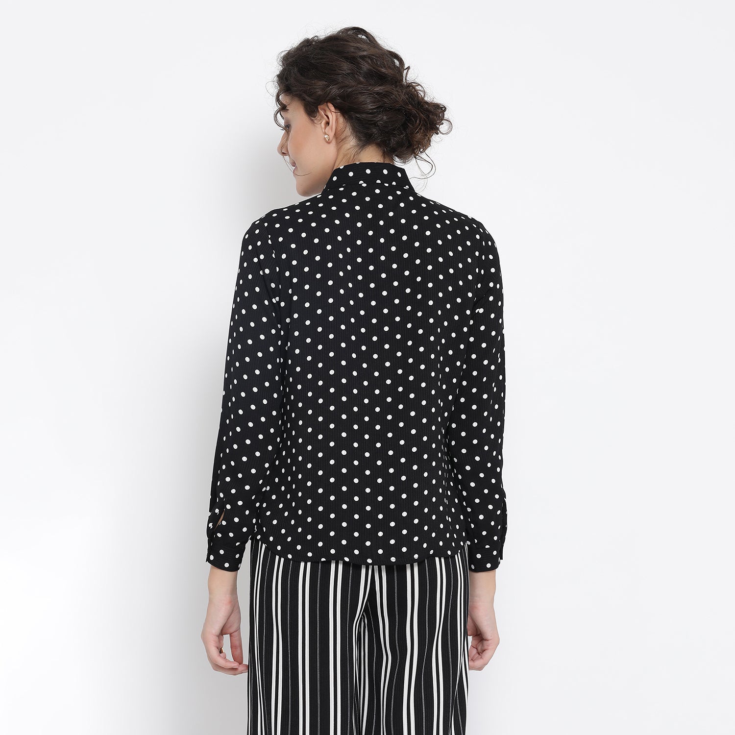 Buy Black And White Polka Top for Ladies-2