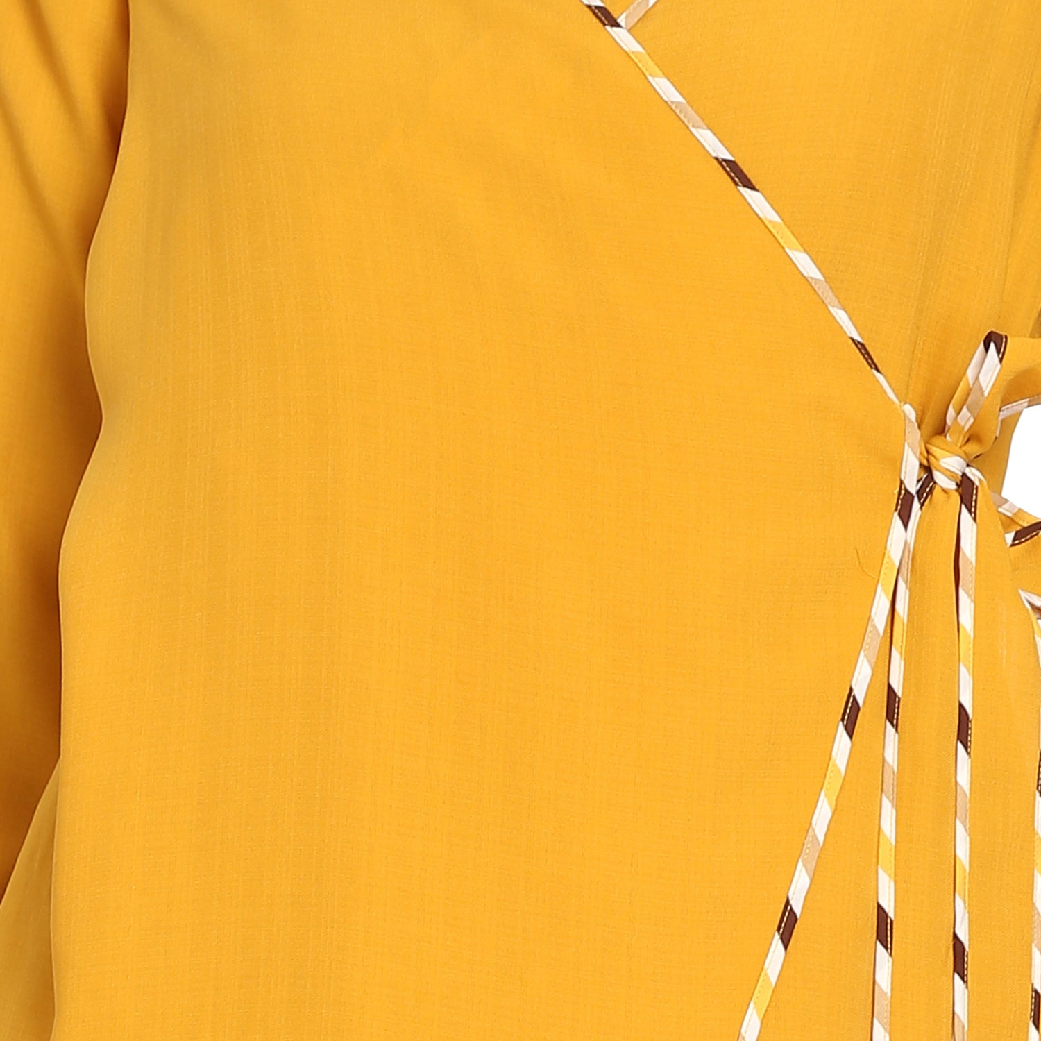 Yellow Overlap Jacket for Women-4