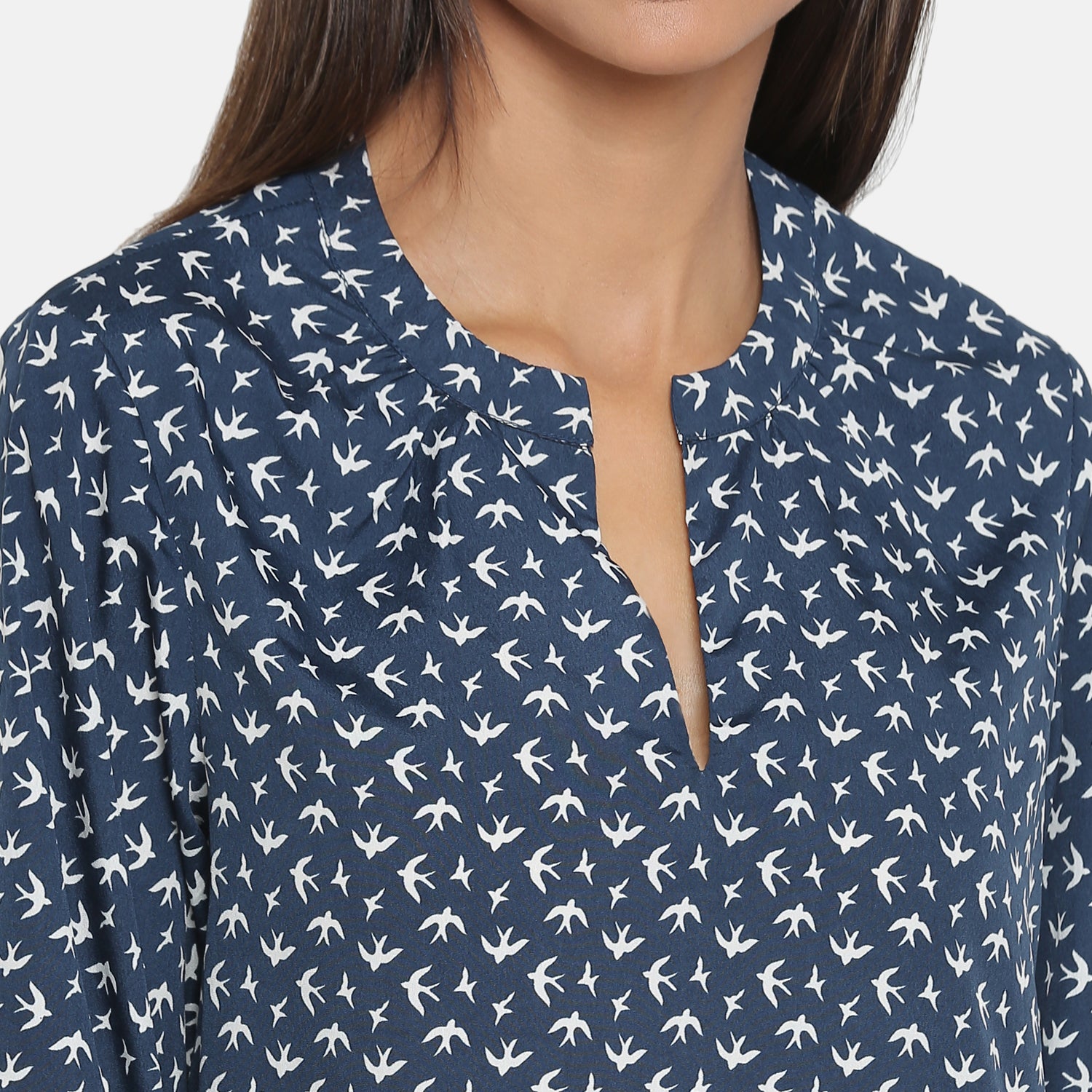 Blue Bird Printed Short Dresses for Women-5