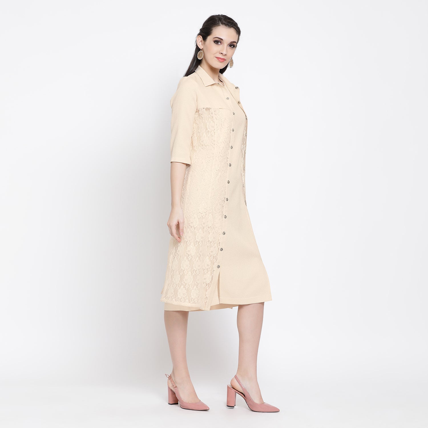 Off White Silk Linen Jacket for Women-3