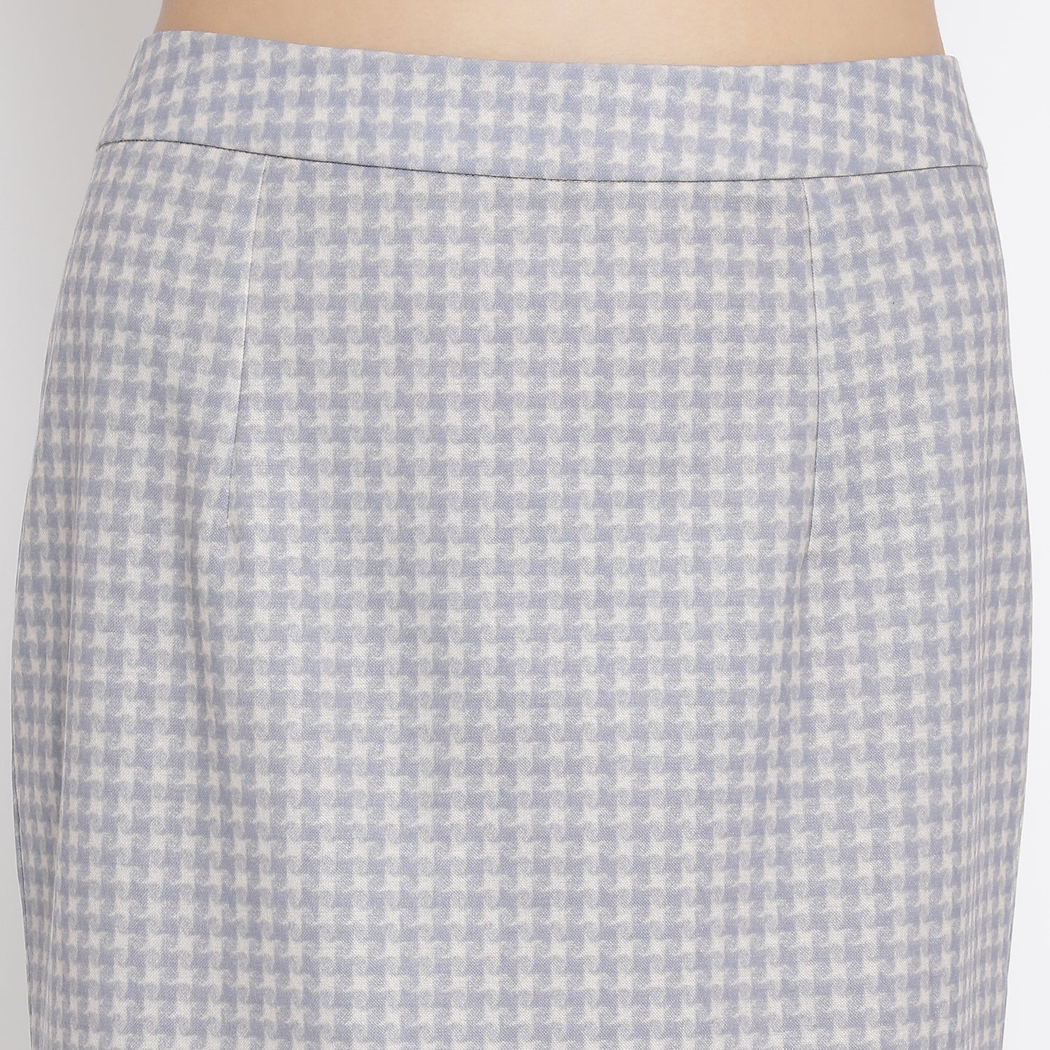 Light Grey Lycra Fish Cut Skirt