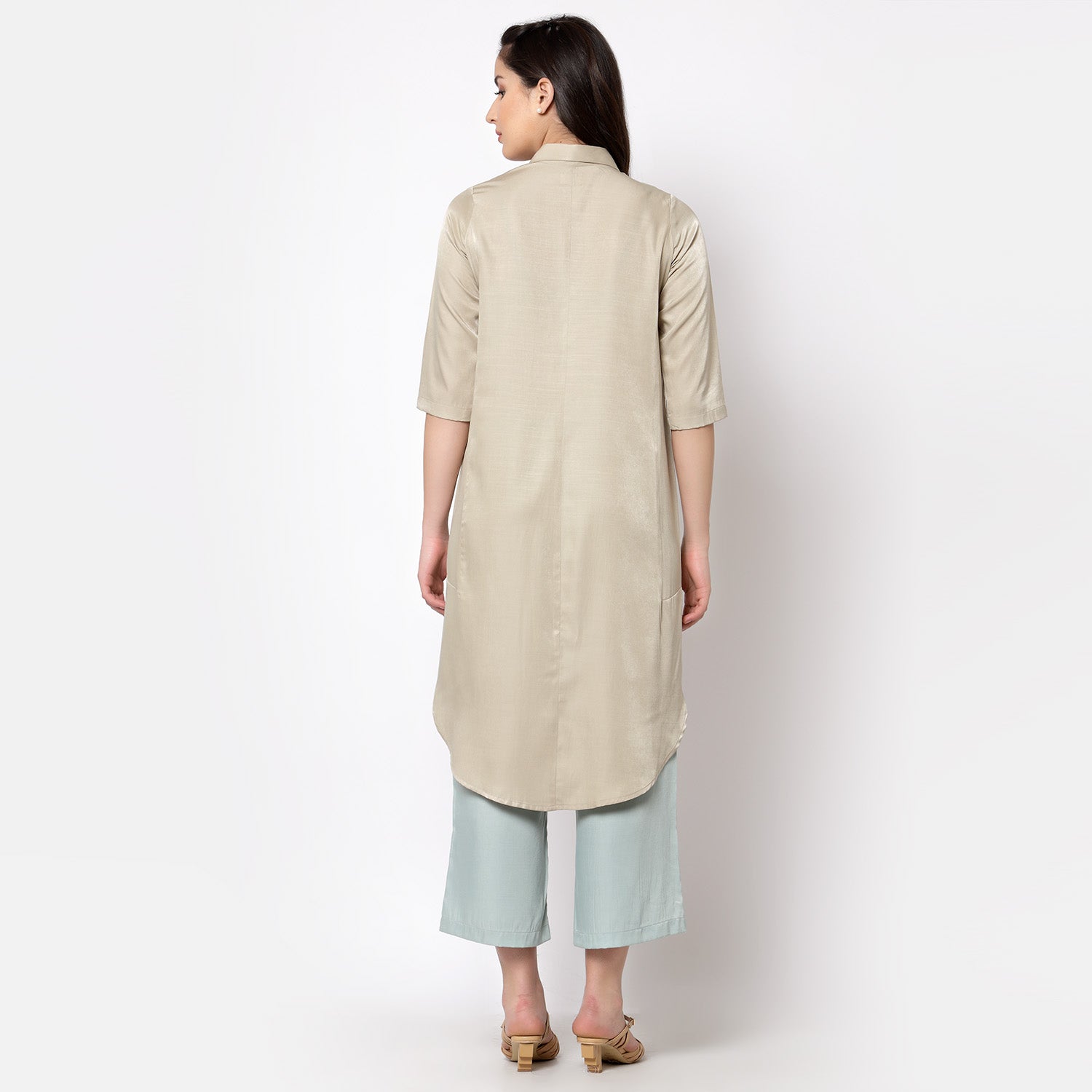Buy Beige Flap Wear Tunic for Women-
