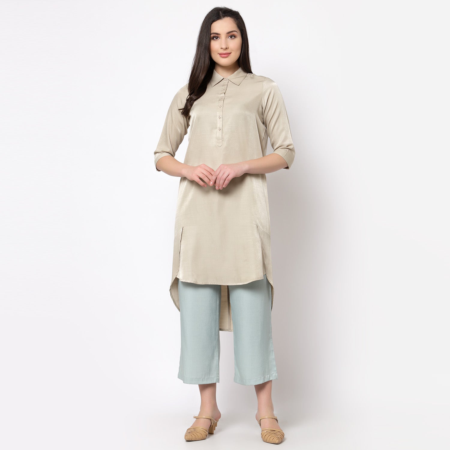 Buy Beige Flap Wear Tunic for Women