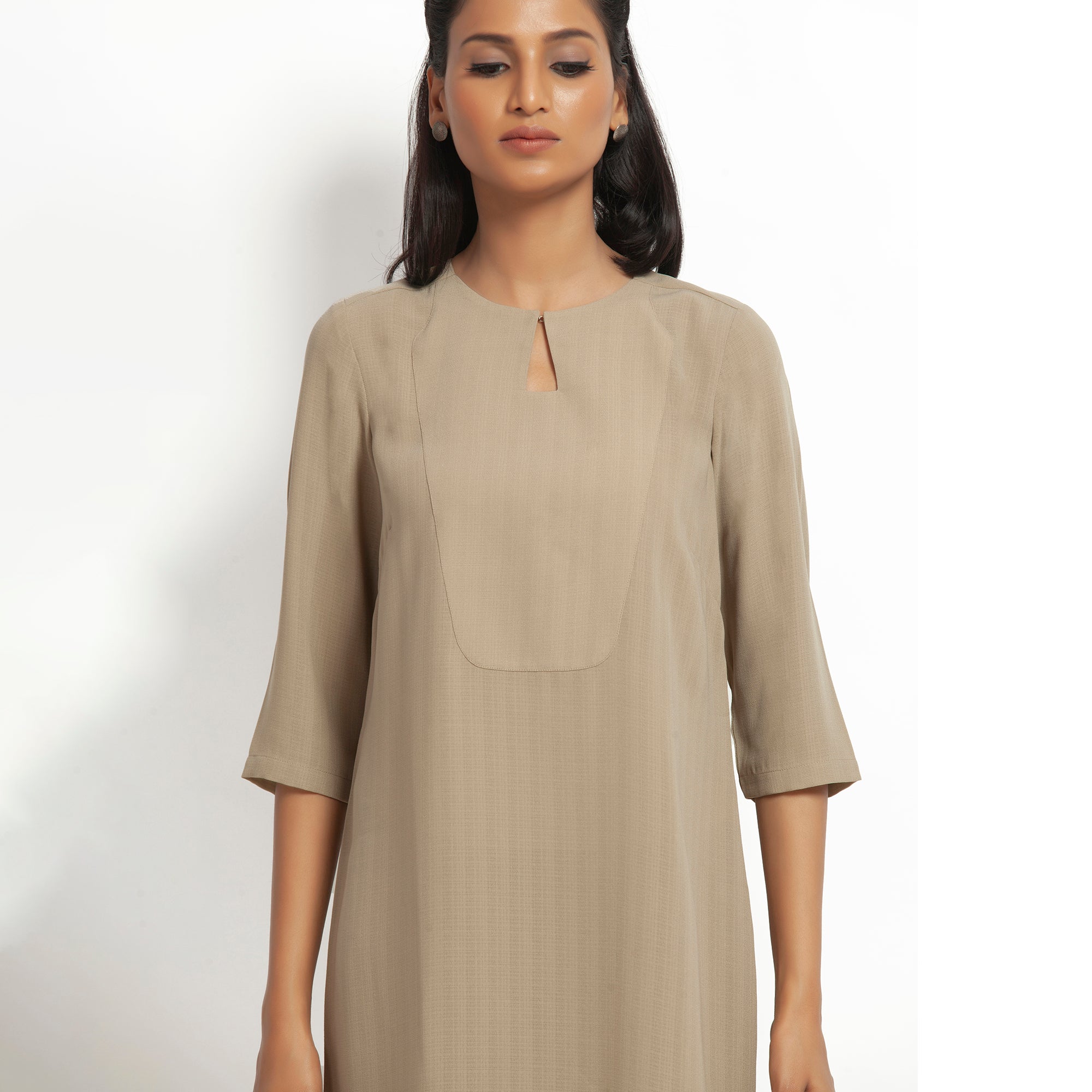 Buy Workwear Beige Tunic for Women-2
