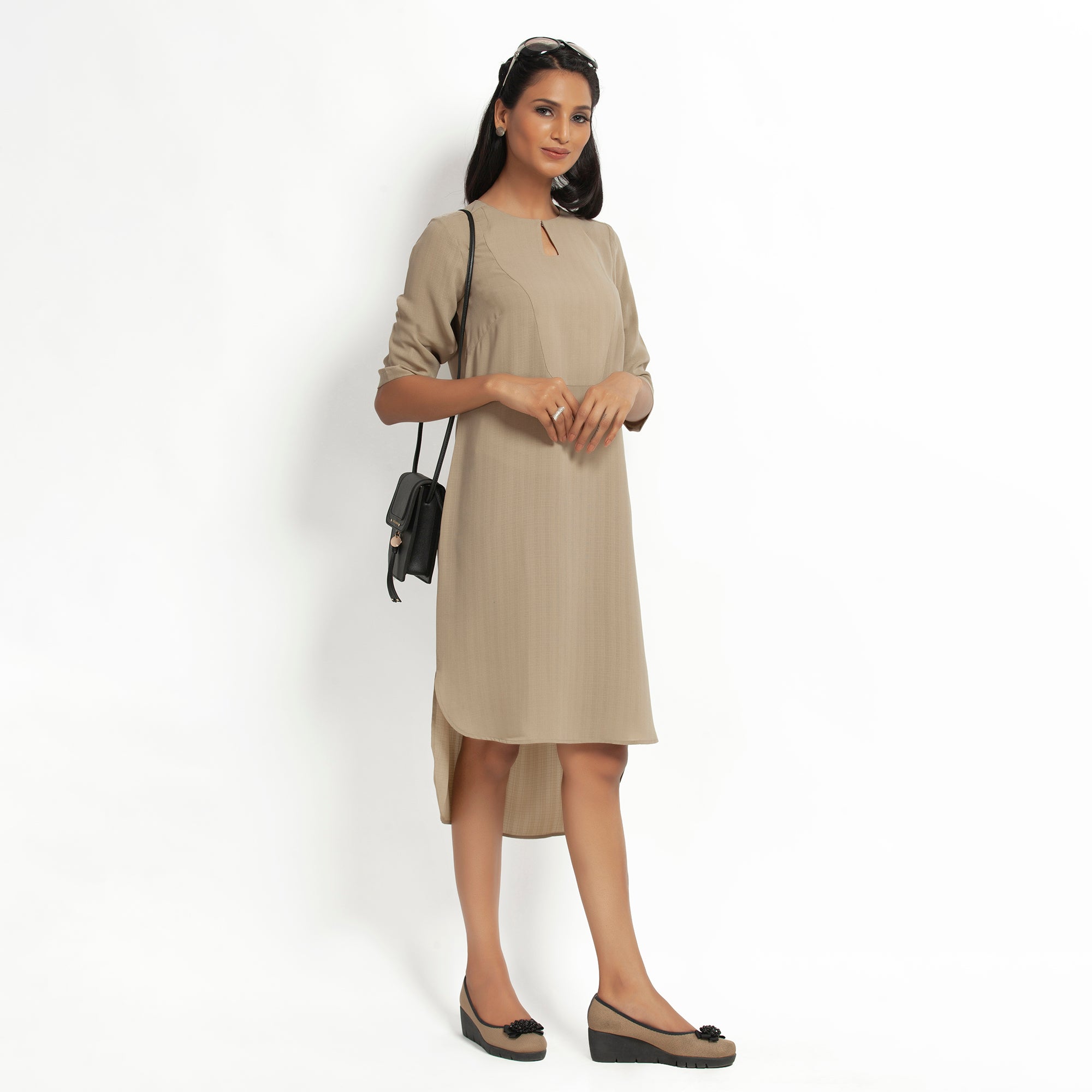 Buy Workwear Beige Tunic for Women-