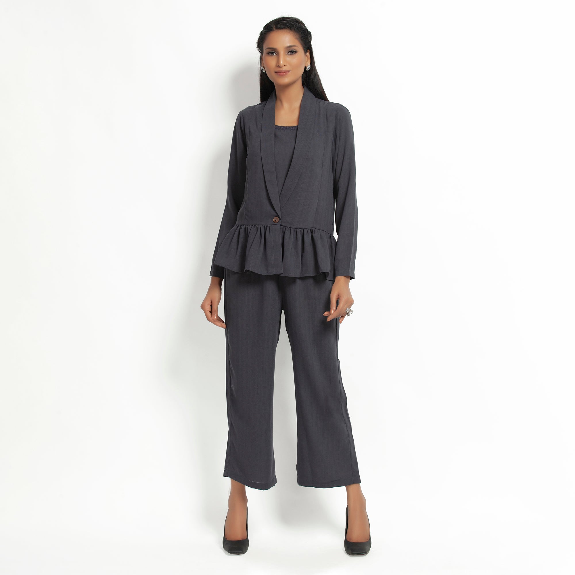 Dark Grey Jacket for Women-2