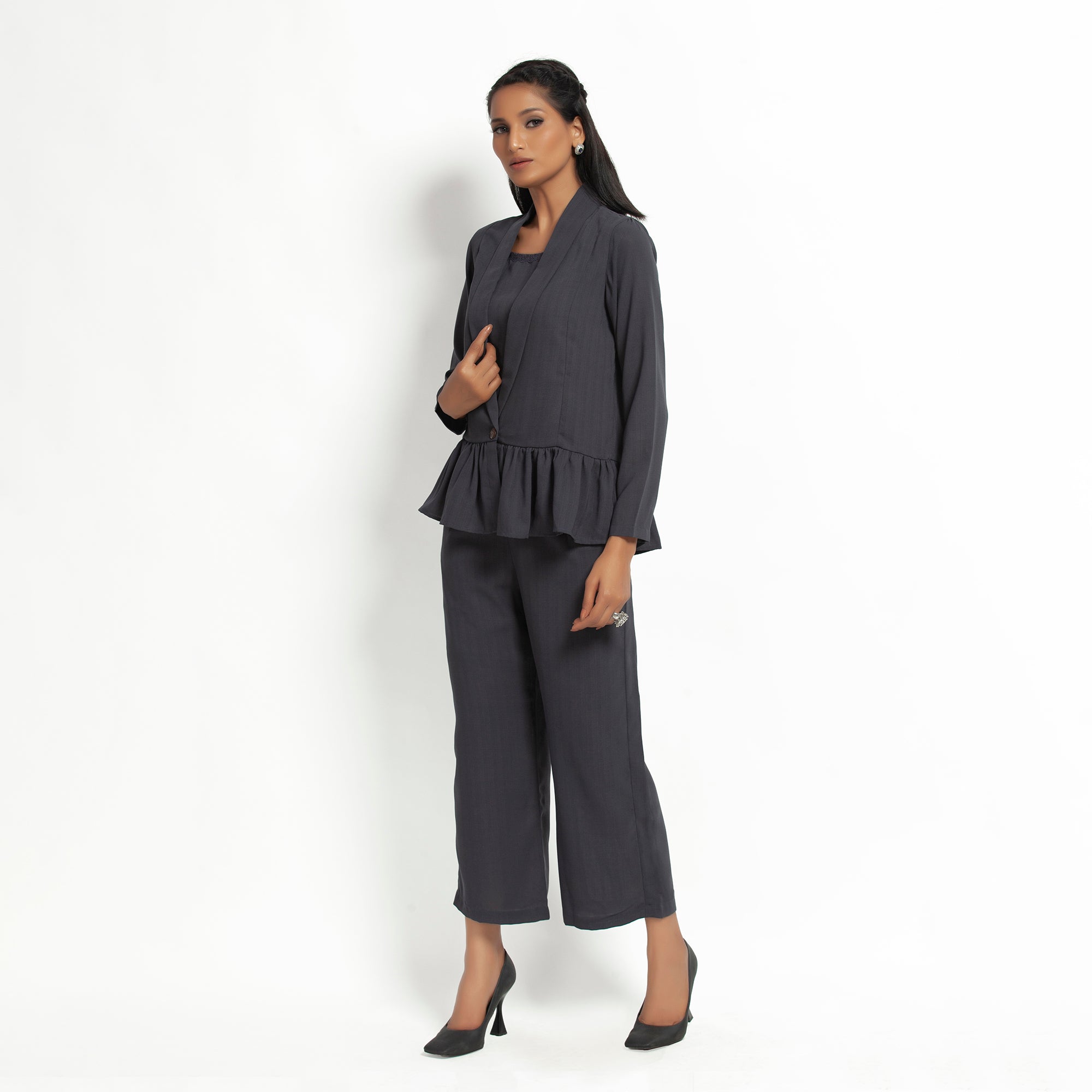 Dark Grey Jacket for Women-3