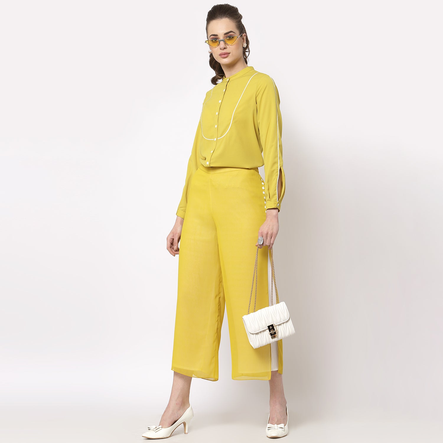 Buy Yellow Top for Women Office Wear-3