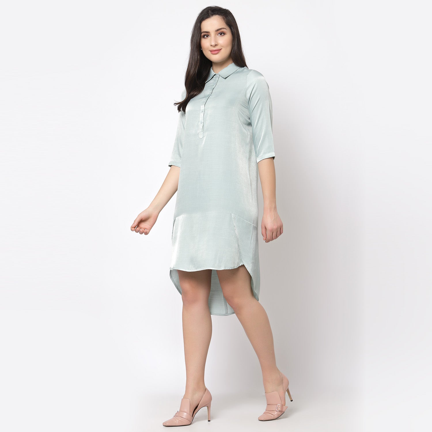 Blue Flap Workwear Tunic for Women-1