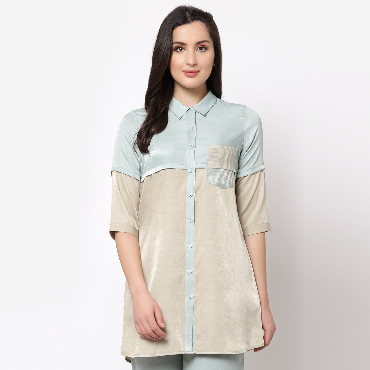 Buy Blue Beige Tunic for Women
