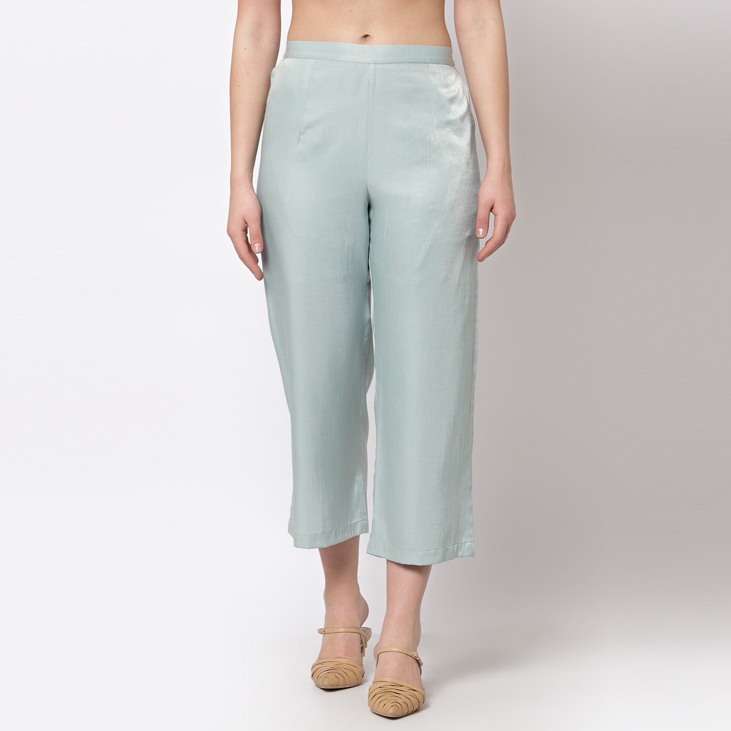 Blue Straight Plazzo for Women